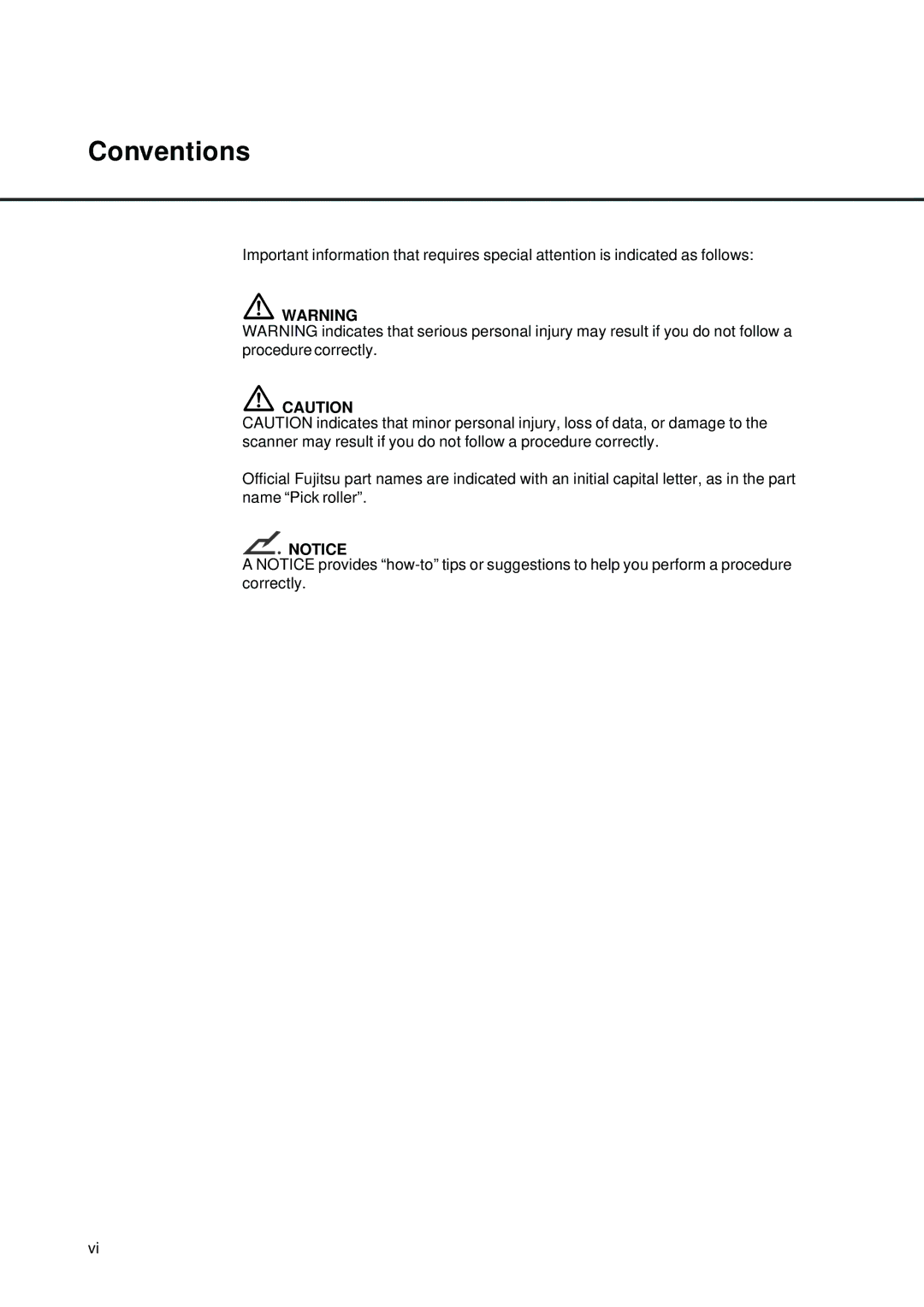 Fujitsu fi-4640S manual Conventions 