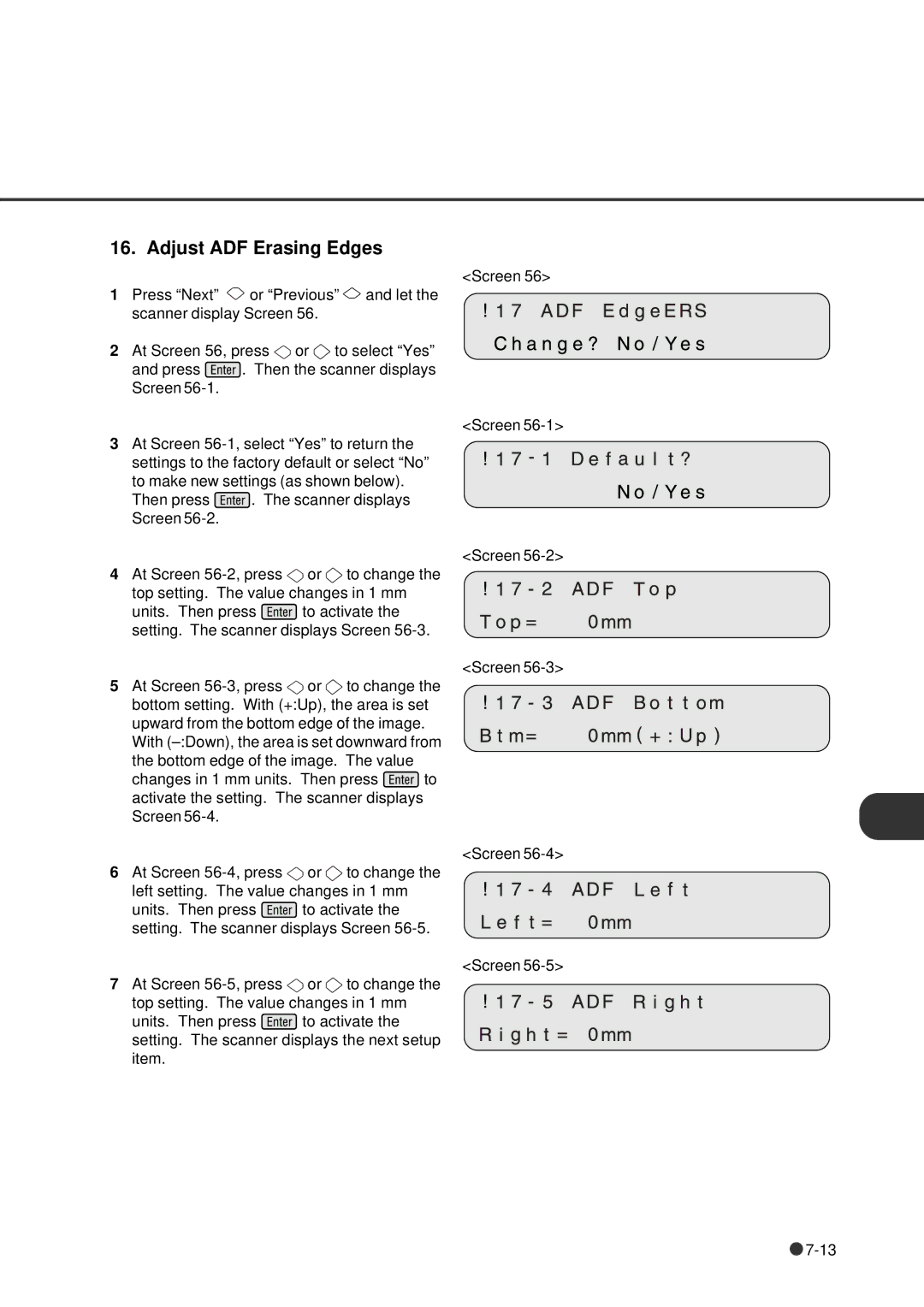 Fujitsu fi-4640S manual Adjust ADF Erasing Edges 