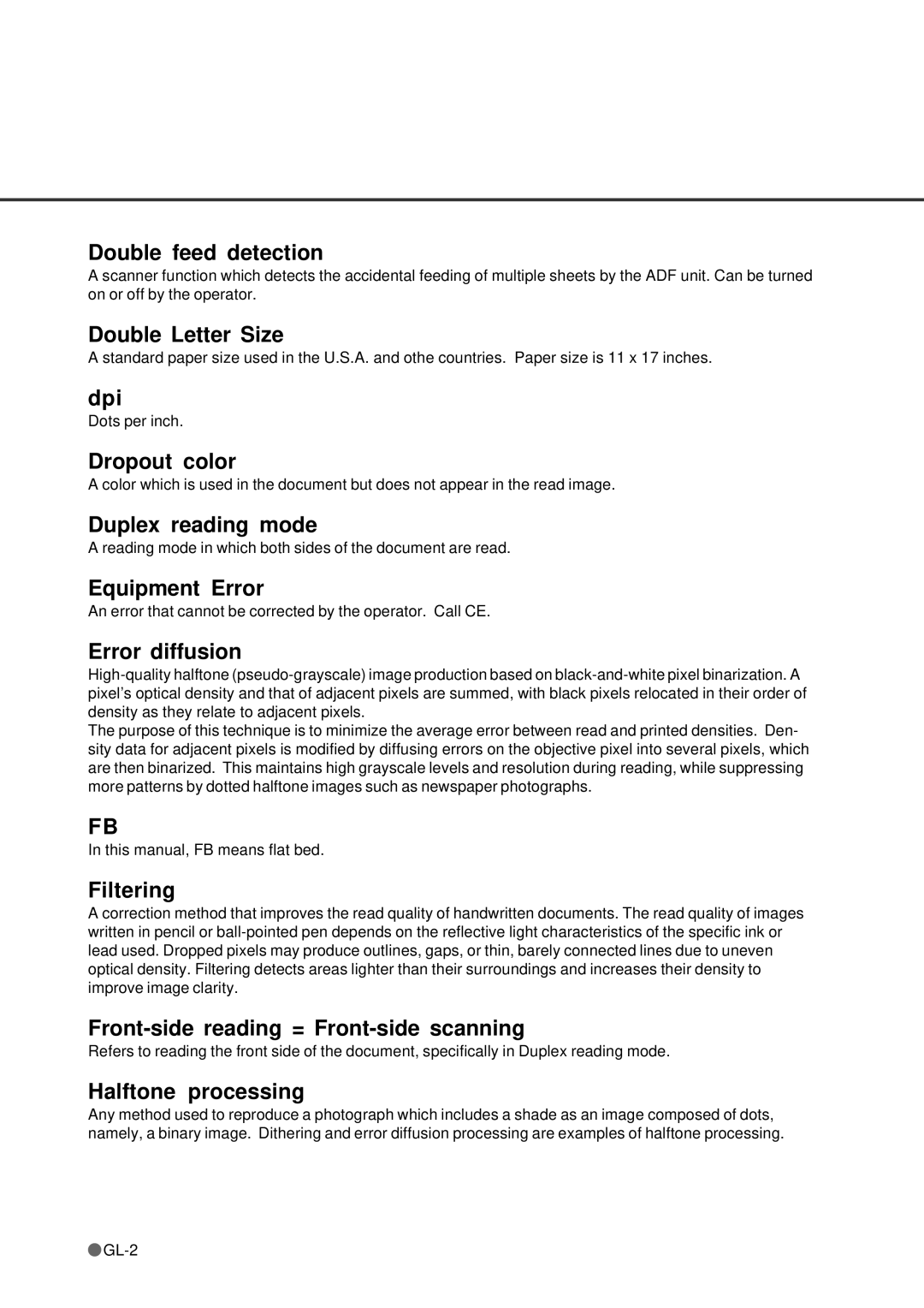 Fujitsu fi-4640S manual Double Letter Size 