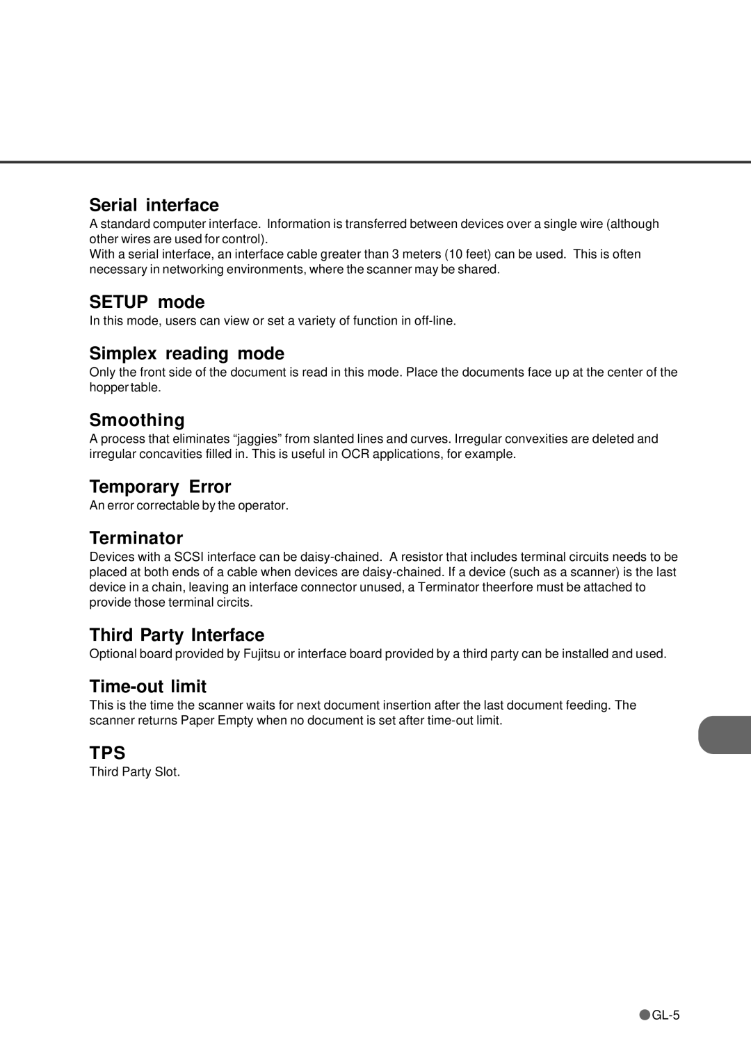 Fujitsu fi-4640S manual Tps 