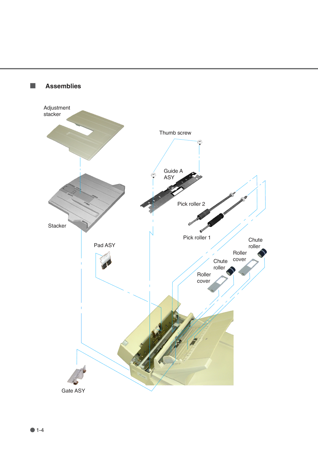 Fujitsu fi-4750L manual Assemblies 