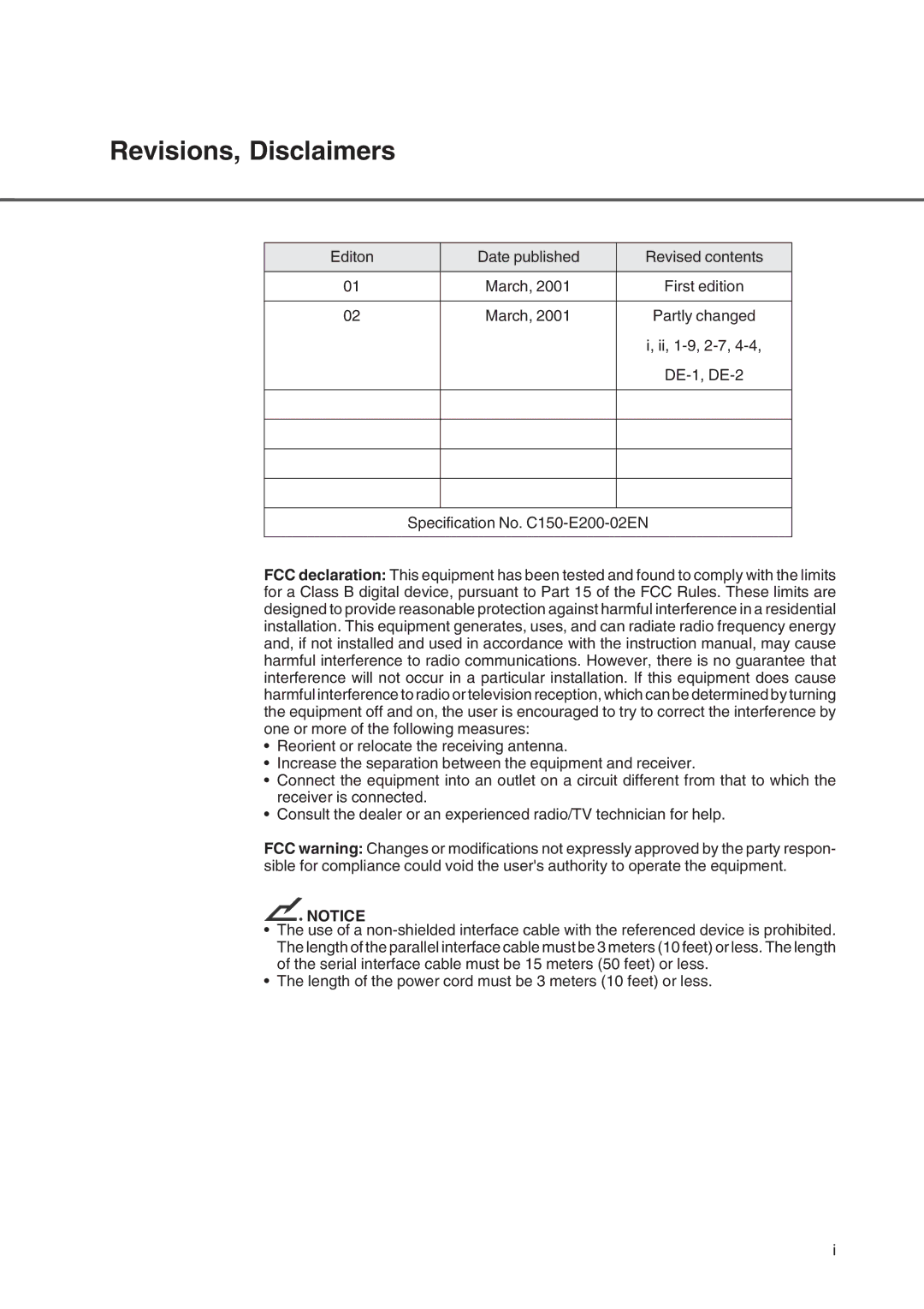 Fujitsu fi-4750L manual Revisions, Disclaimers 