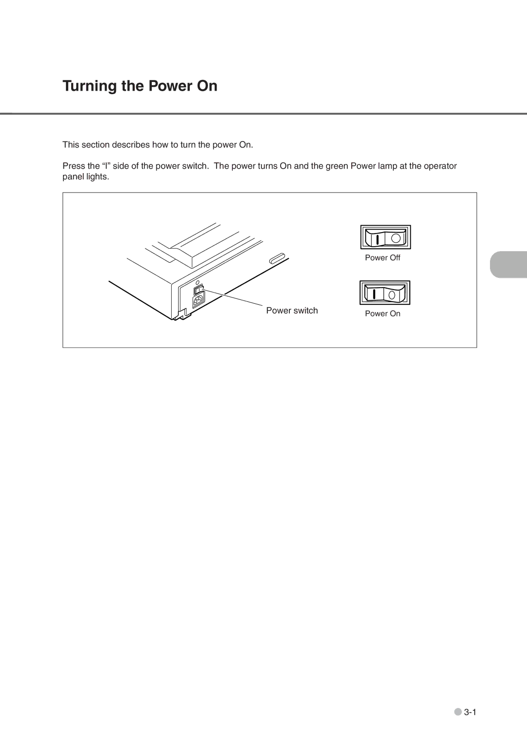 Fujitsu fi-4750L manual Turning the Power On 