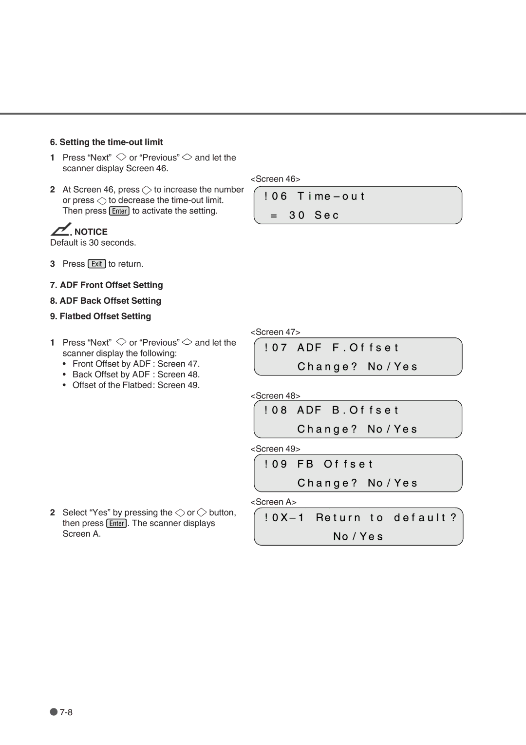 Fujitsu fi-4750L manual Setting the time-out limit 