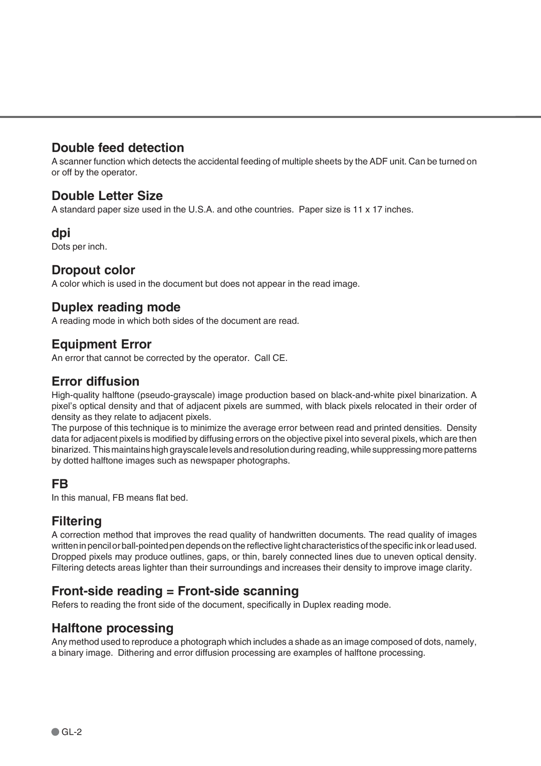 Fujitsu fi-4750L manual Double Letter Size 