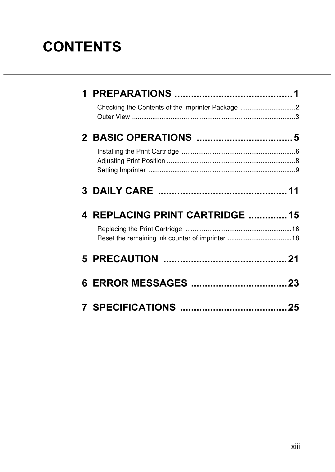 Fujitsu FI-486PRRE manual Contents 