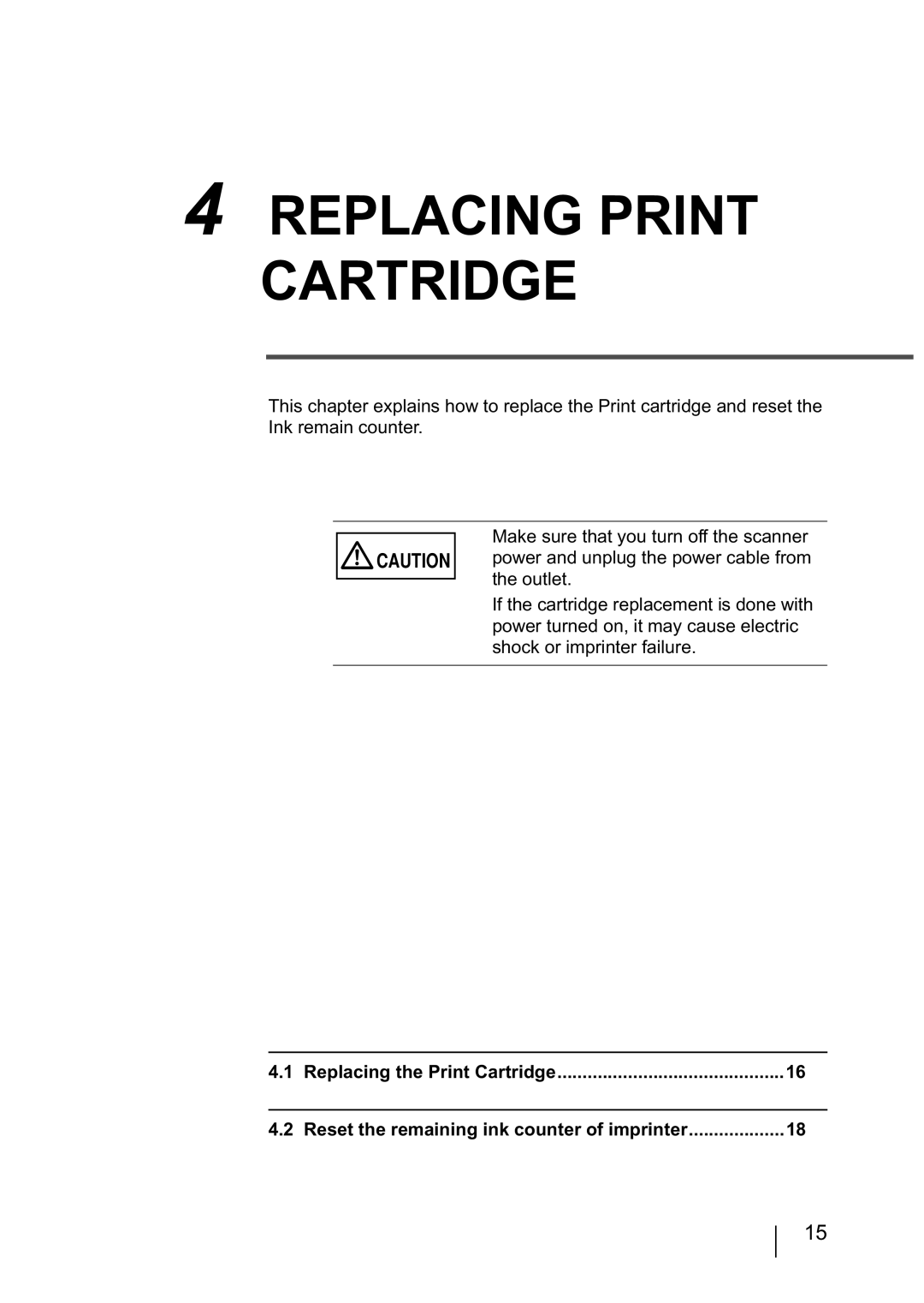 Fujitsu FI-486PRRE manual Replacing Print Cartridge 