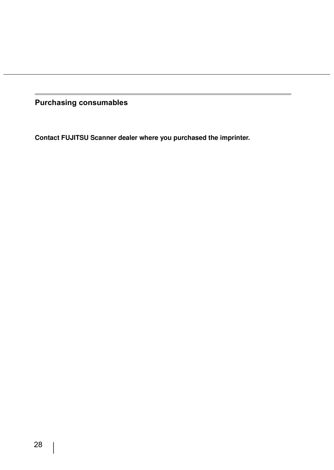 Fujitsu FI-486PRRE manual Purchasing consumables 