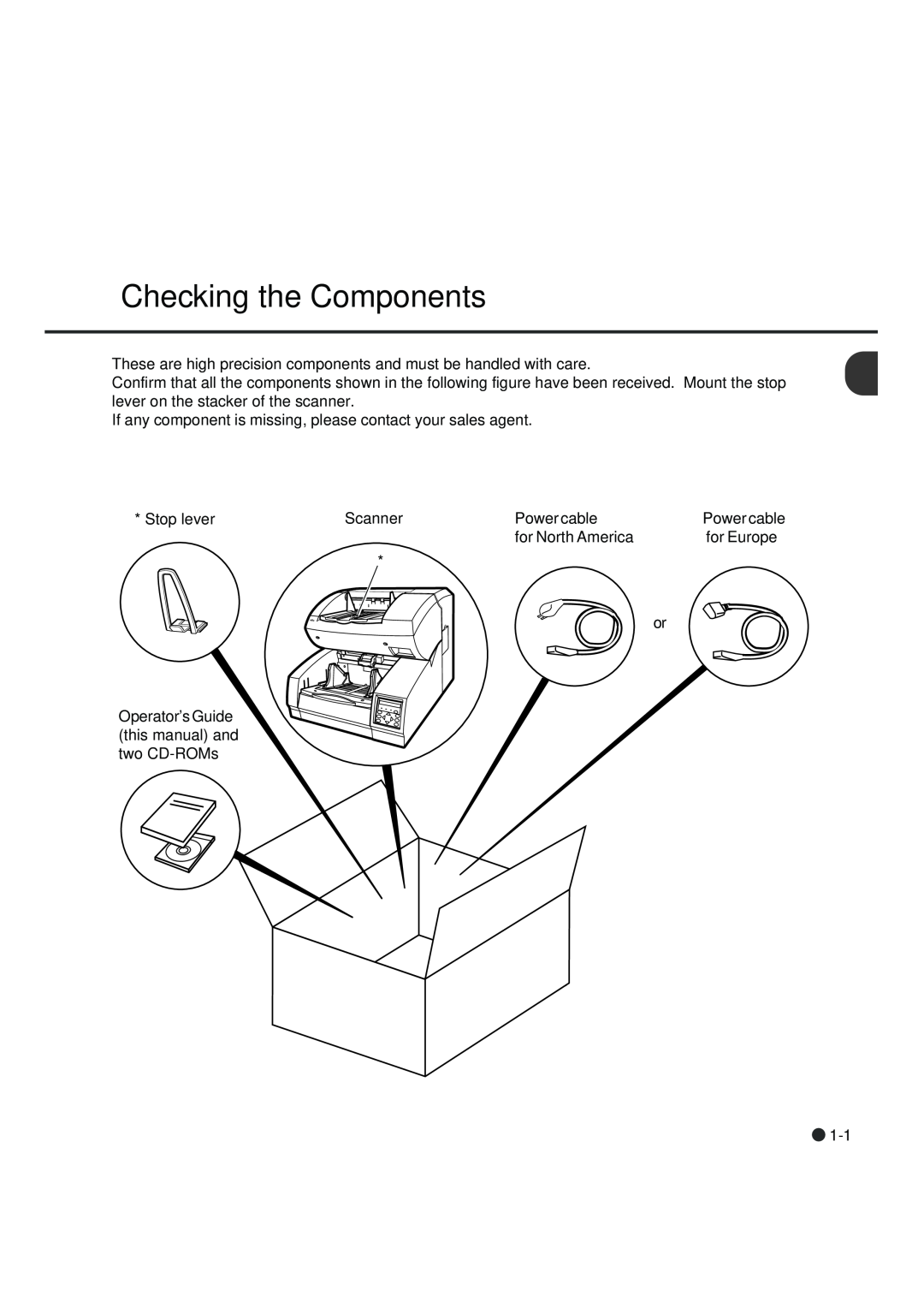 Fujitsu fi-4990C manual Checking the Components 