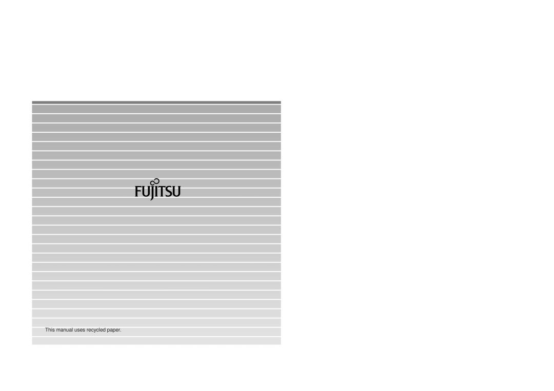 Fujitsu fi-4990C This manual uses recycled paper 