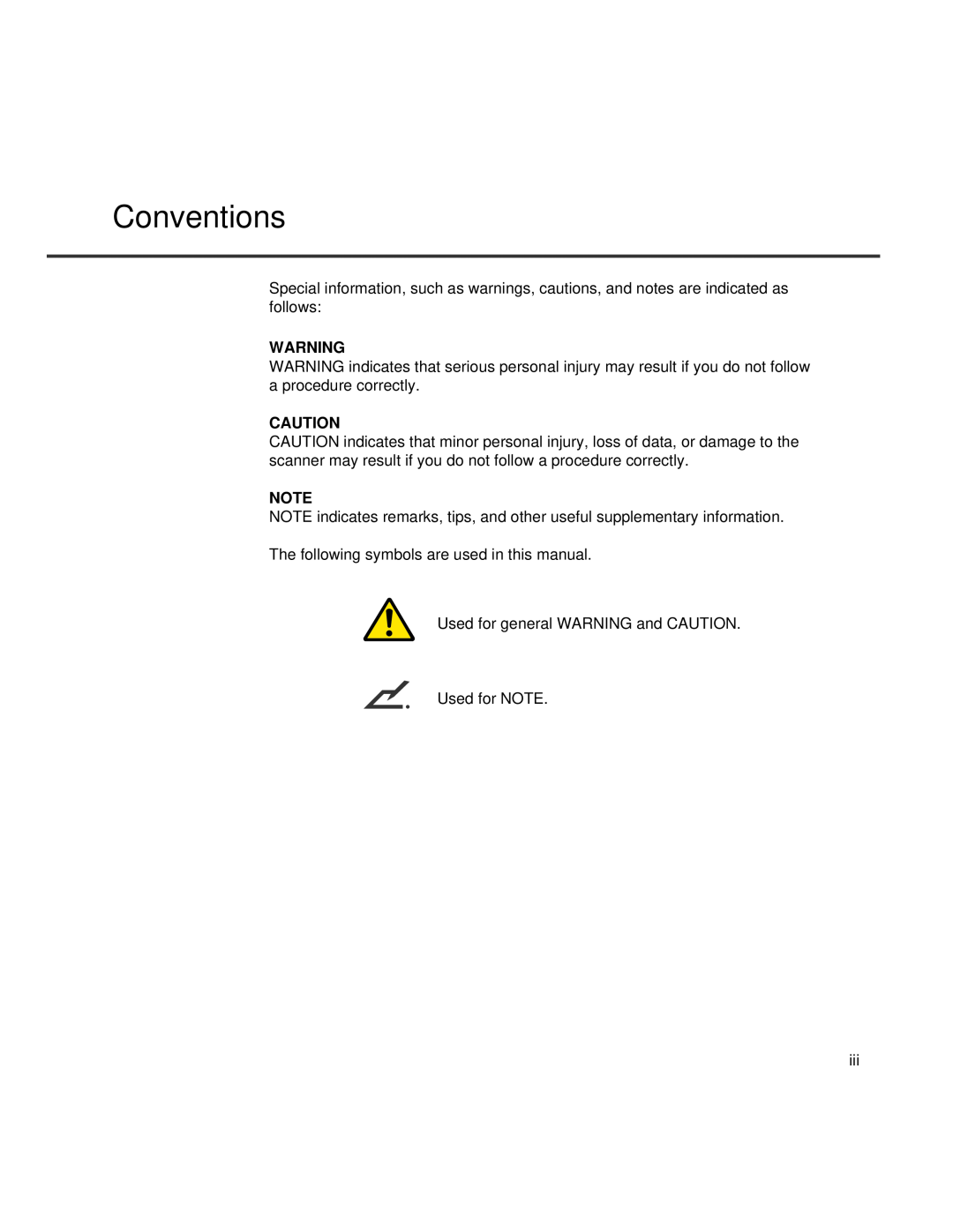 Fujitsu fi-4990C manual Conventions 