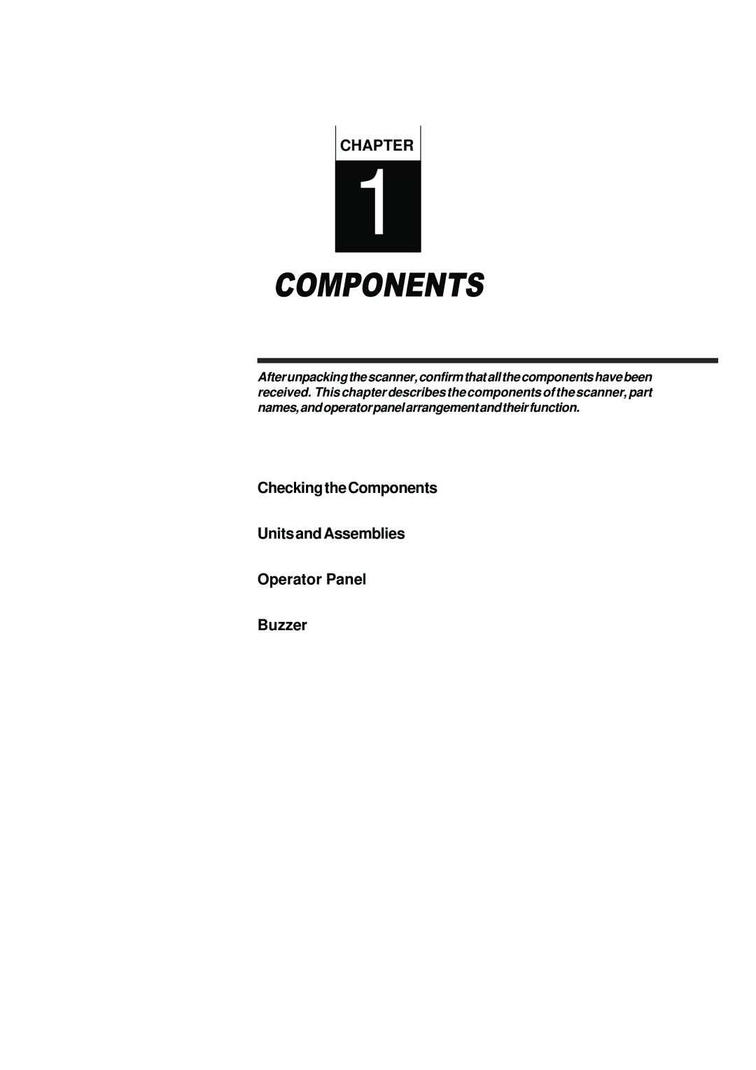 Fujitsu fi-4990C manual Components 