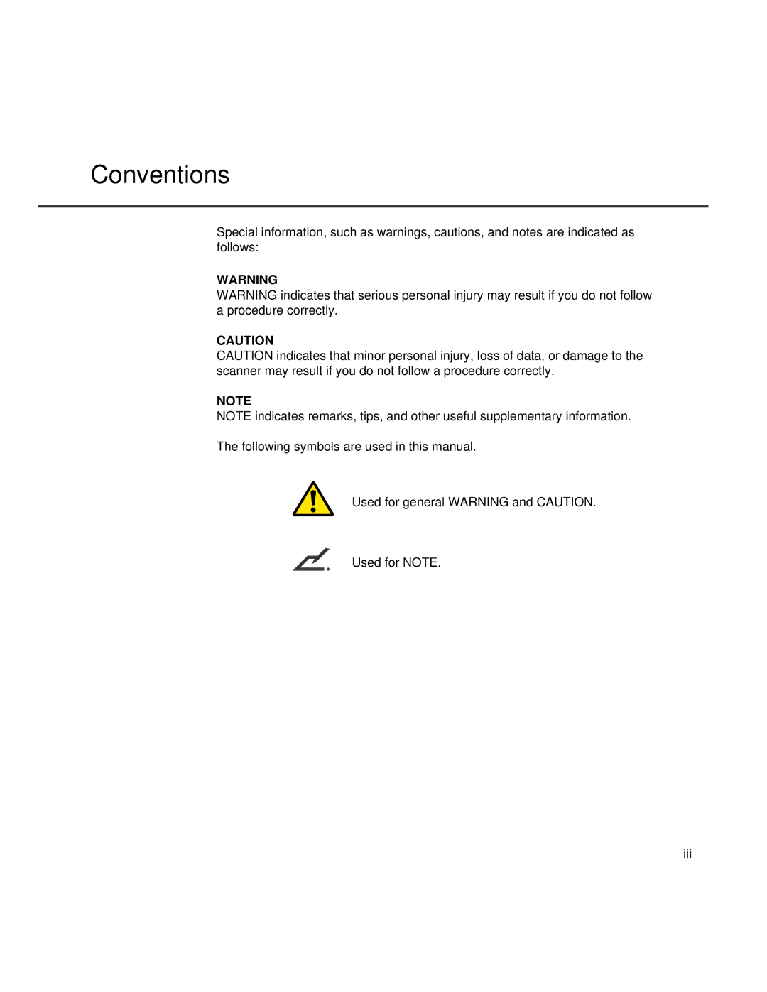 Fujitsu fi-4990C manual Conventions 