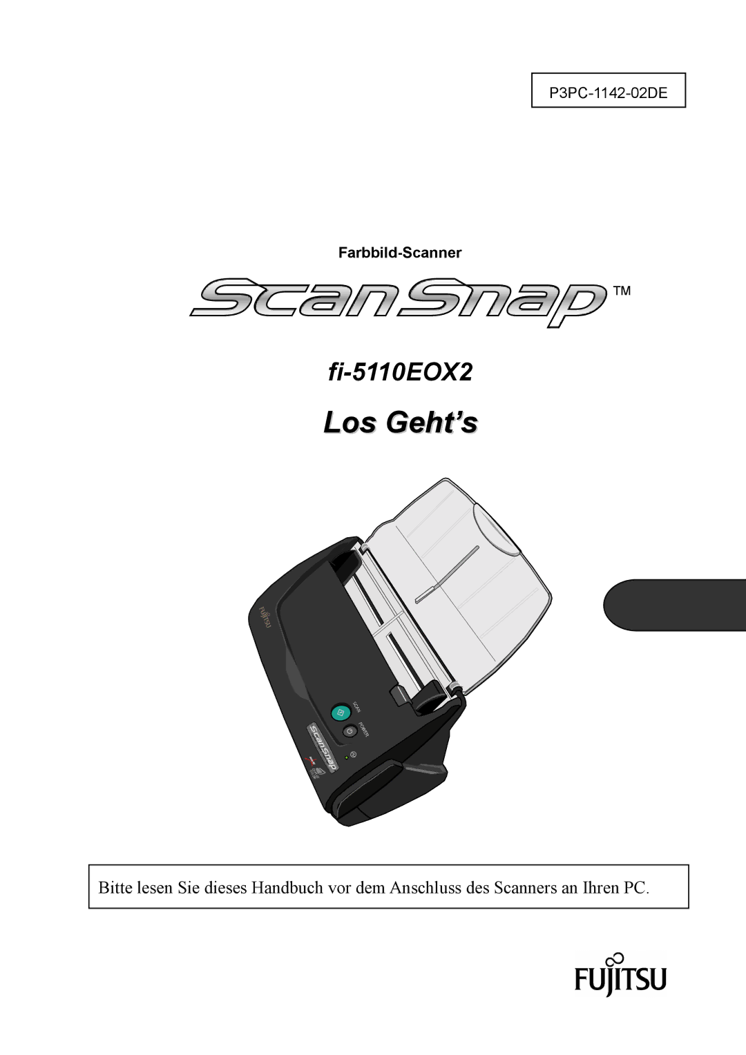 Fujitsu fi-5110EOX2 manual Los Geht’s, Farbbild-Scanner 