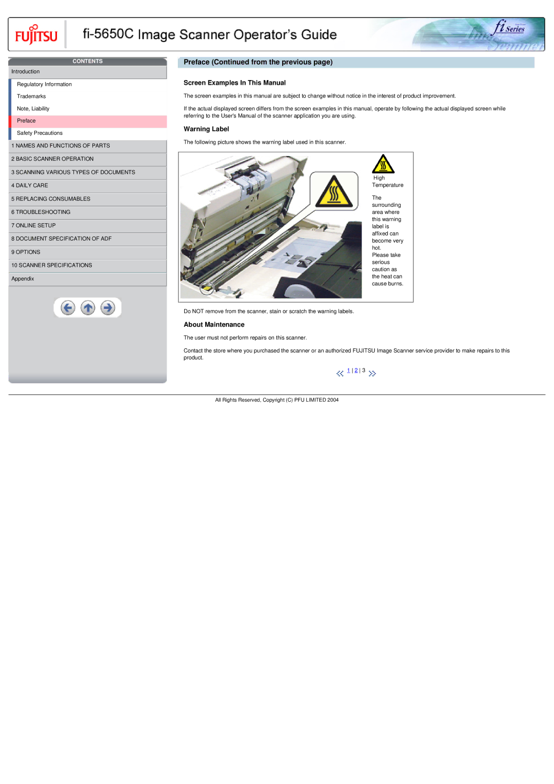 Fujitsu fi-5650C specifications Screen Examples In This Manual, About Maintenance 