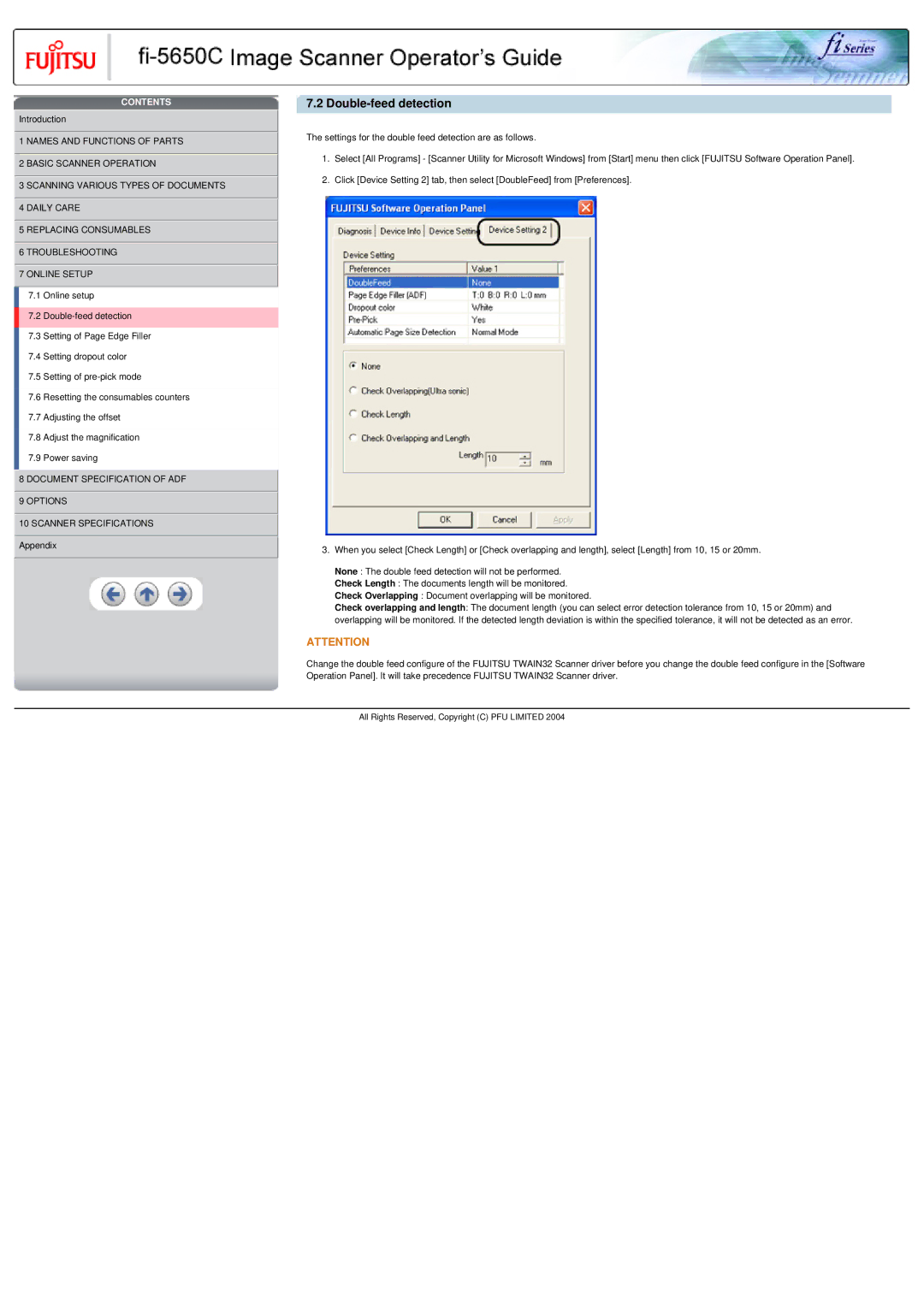 Fujitsu fi-5650C specifications Double-feed detection 