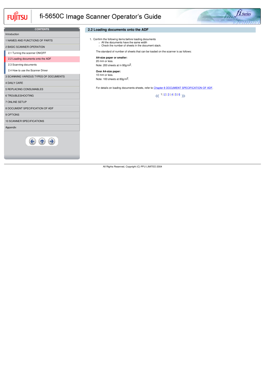 Fujitsu fi-5650C specifications Loading documents onto the ADF, Over A4-size paper 