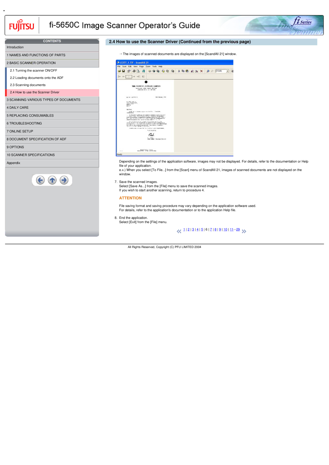 Fujitsu fi-5650C specifications How to use the Scanner Driver from the previous 