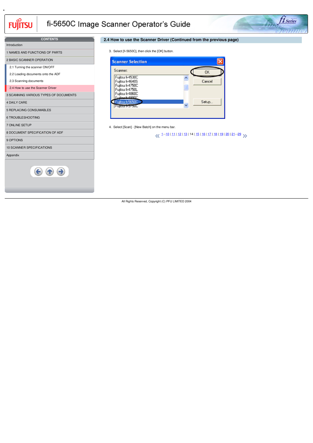 Fujitsu fi-5650C specifications How to use the Scanner Driver from the previous 