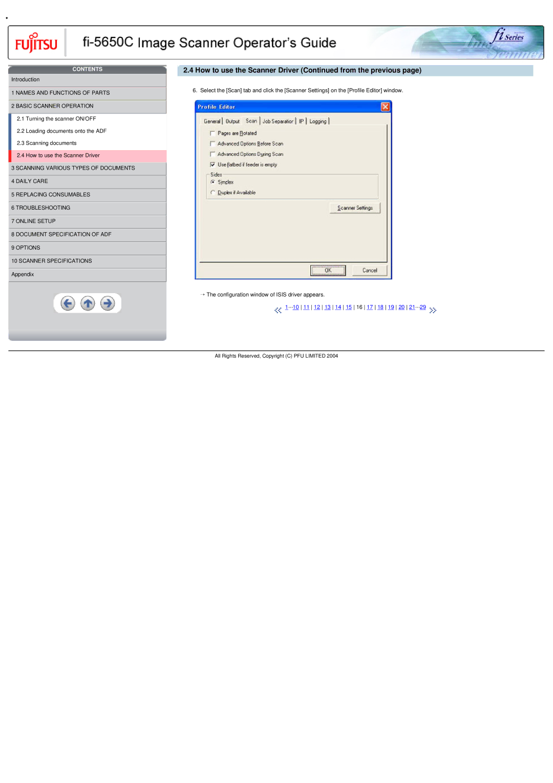 Fujitsu fi-5650C specifications How to use the Scanner Driver from the previous 