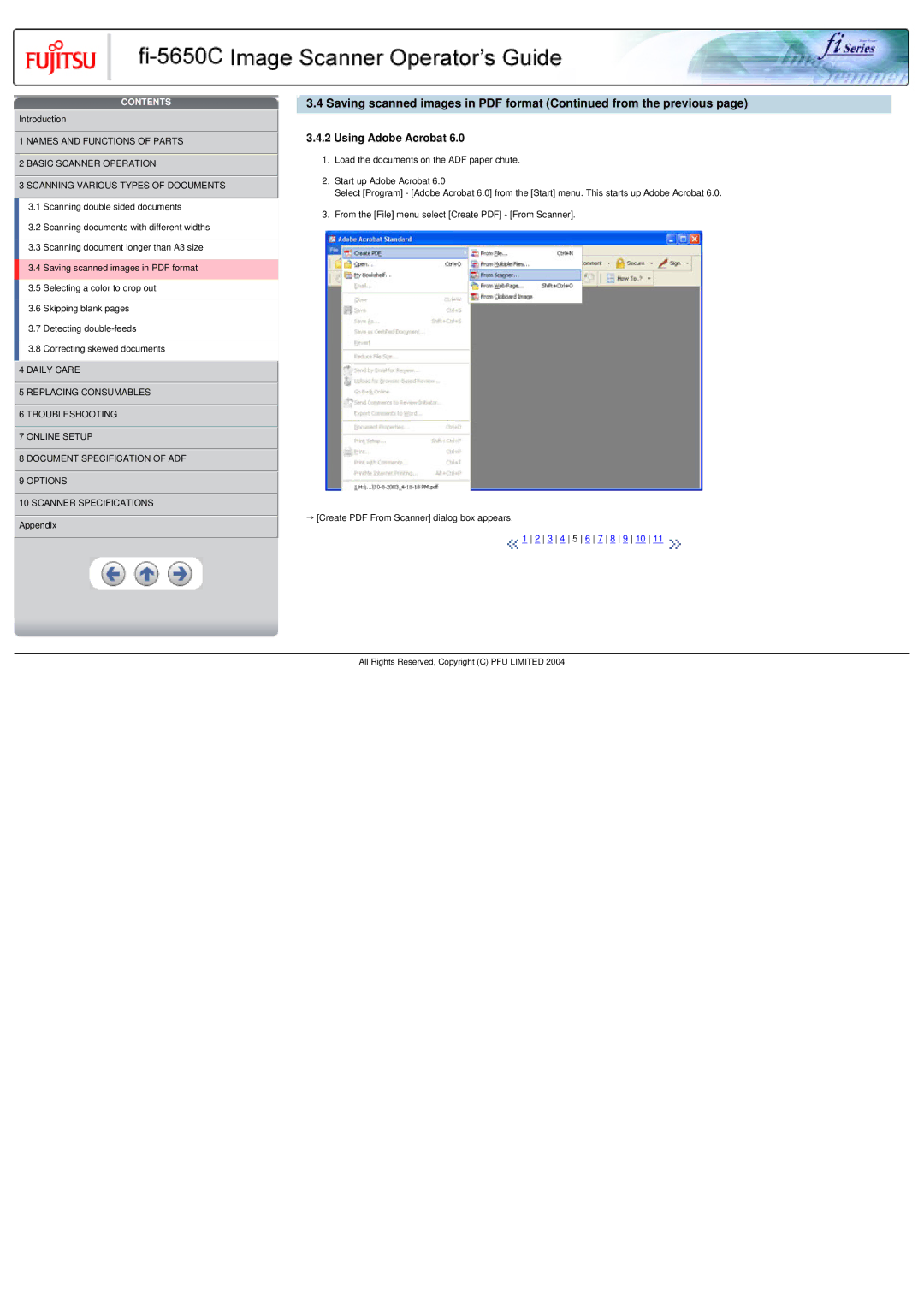 Fujitsu fi-5650C specifications Using Adobe Acrobat 