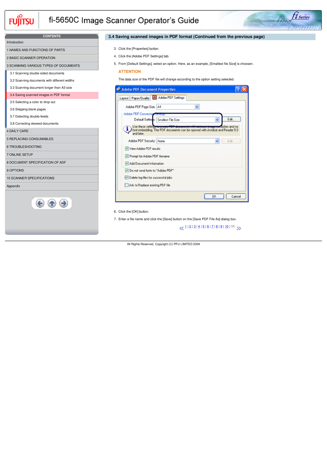 Fujitsu fi-5650C specifications Contents 