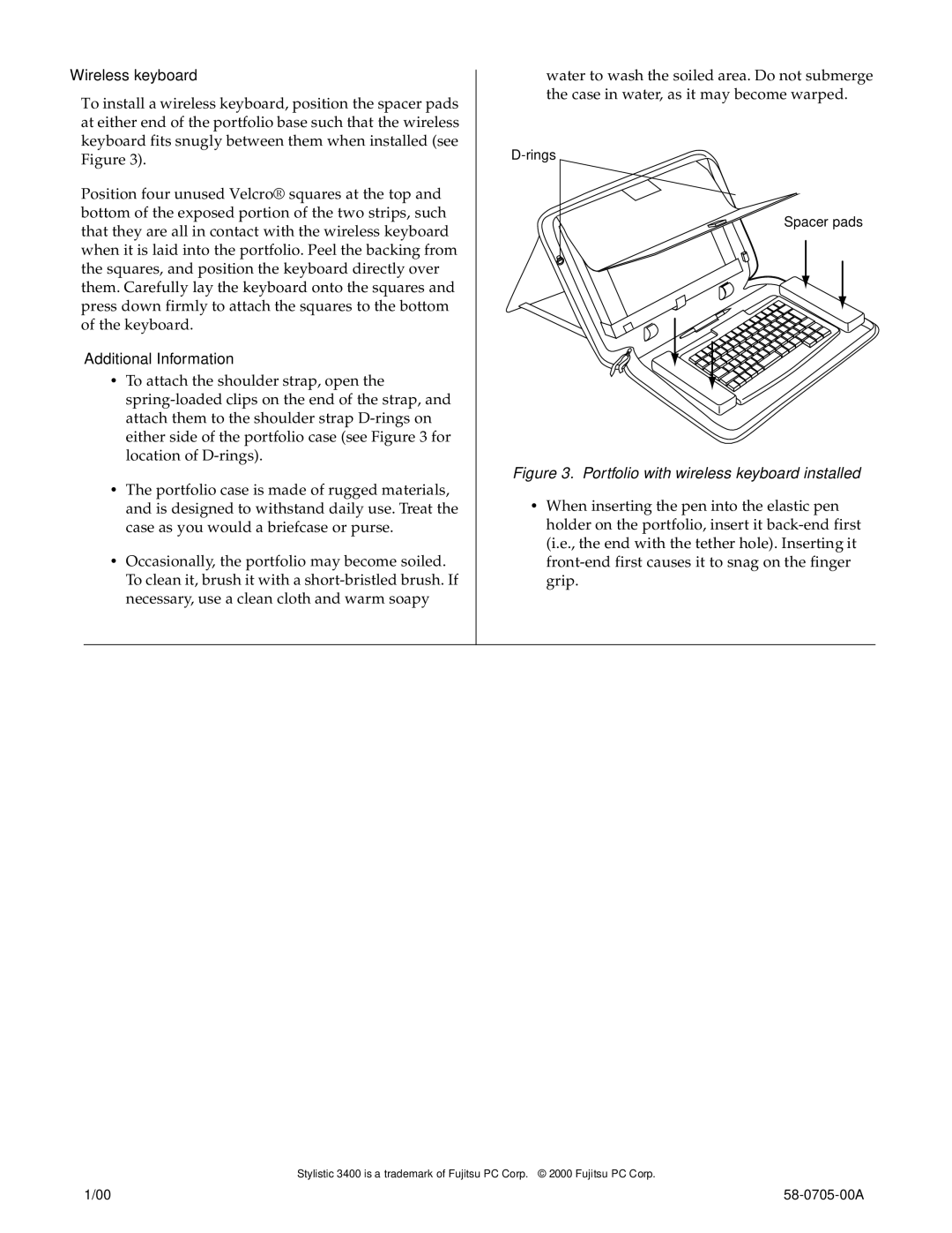 Fujitsu FMWCC42 installation instructions Wireless keyboard, Additional Information 