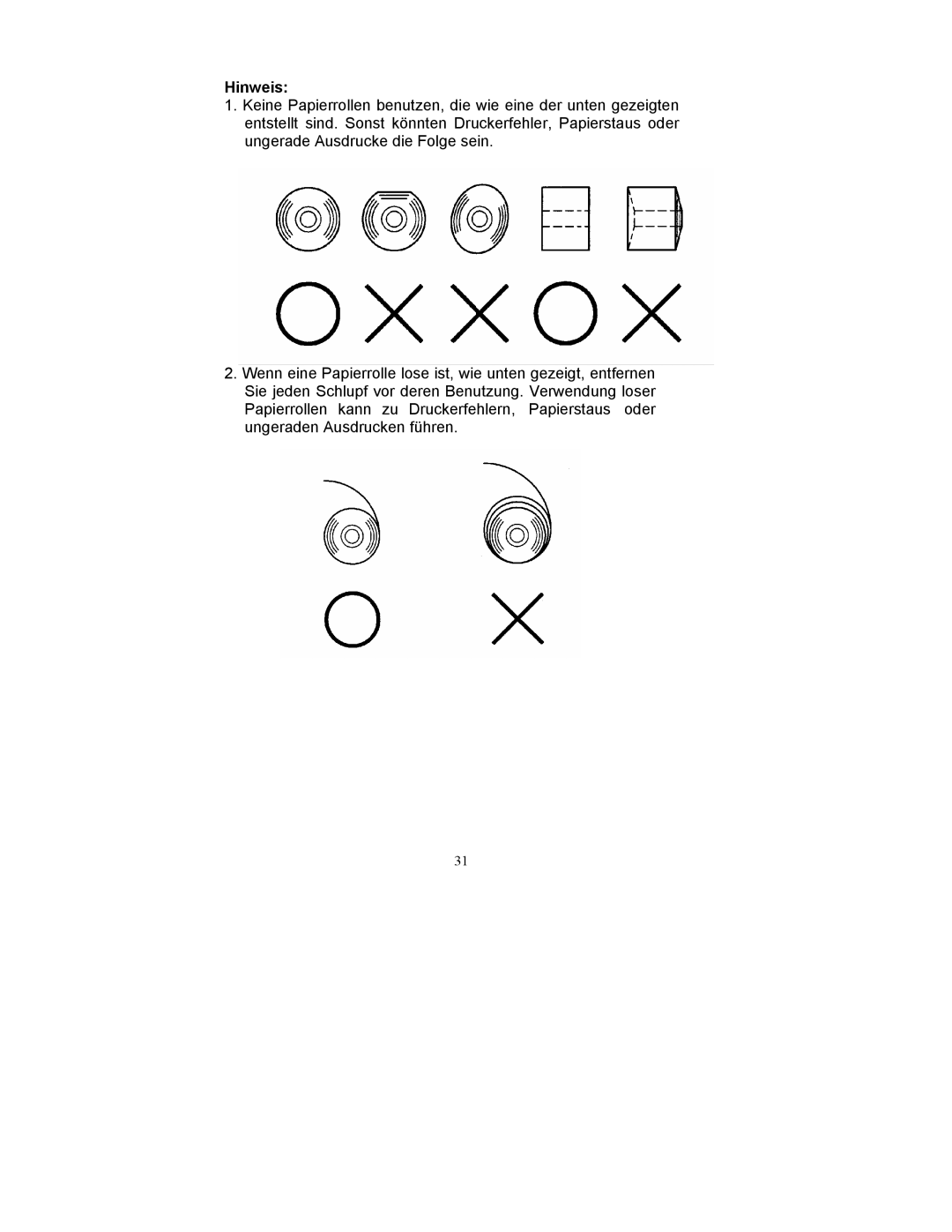 Fujitsu FP-410 user manual Hinweis 