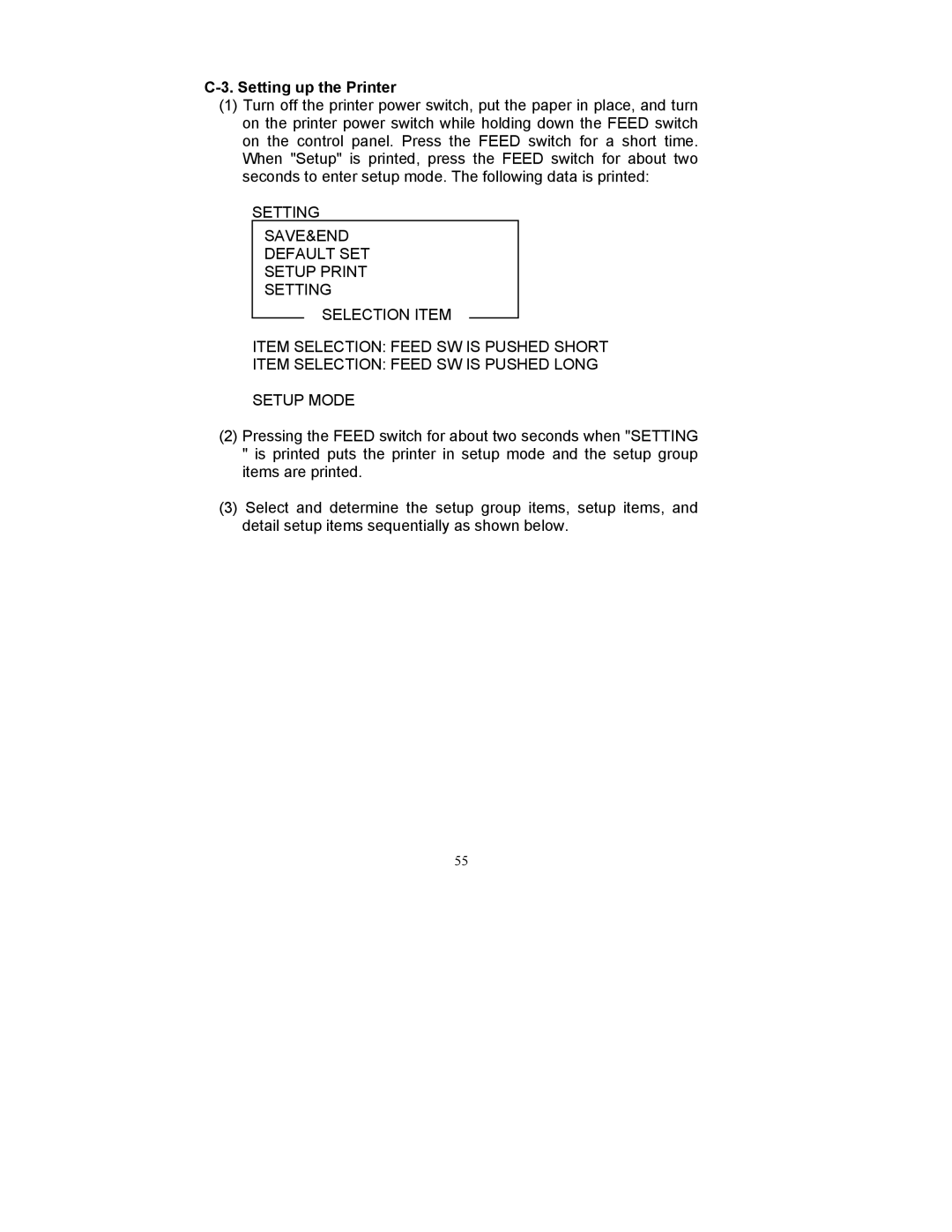 Fujitsu FP-410 user manual Setting up the Printer 