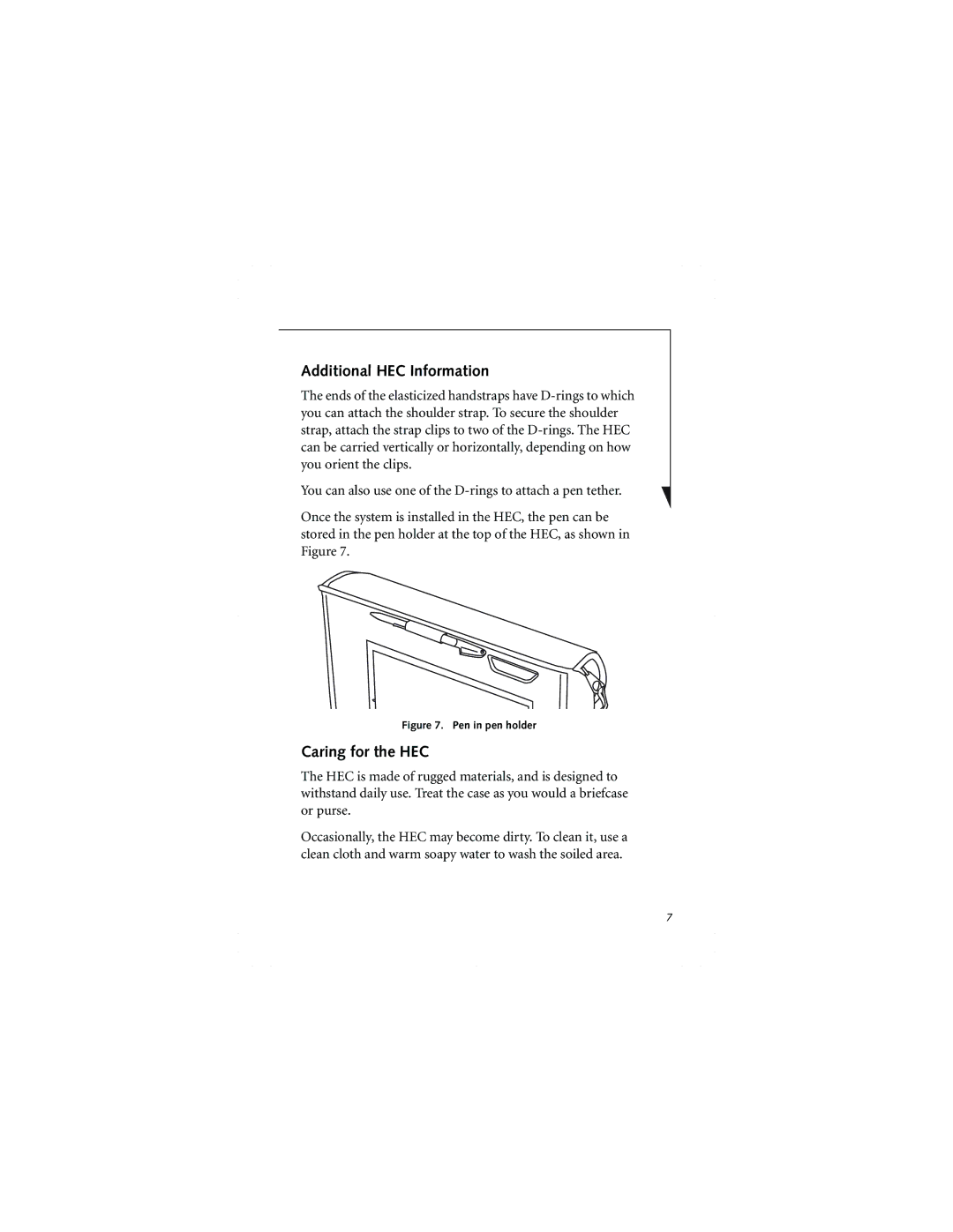 Fujitsu FPCCC27P manual Additional HEC Information, Caring for the HEC 