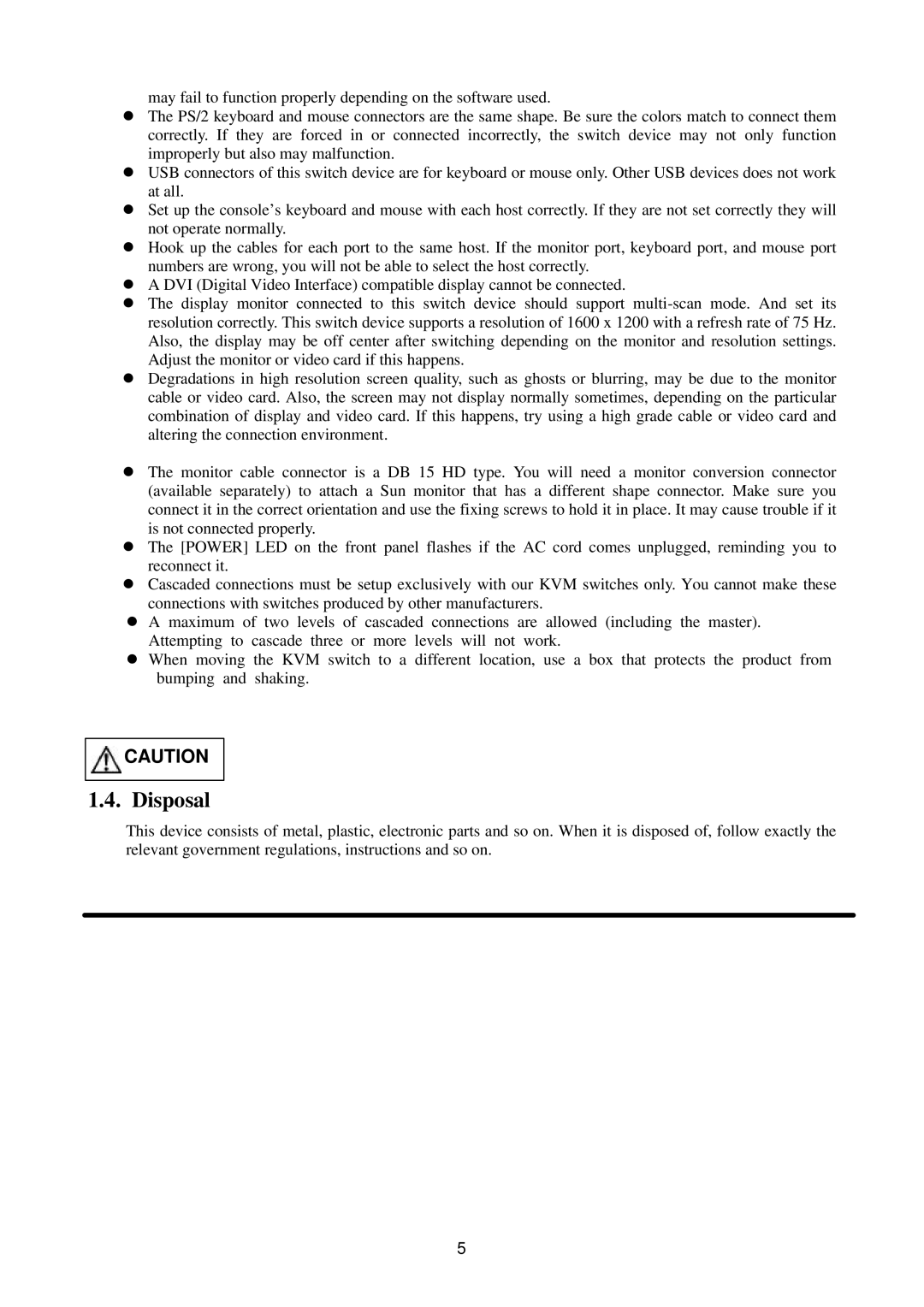 Fujitsu FS-1008MU, FS-1004MU user manual Disposal 