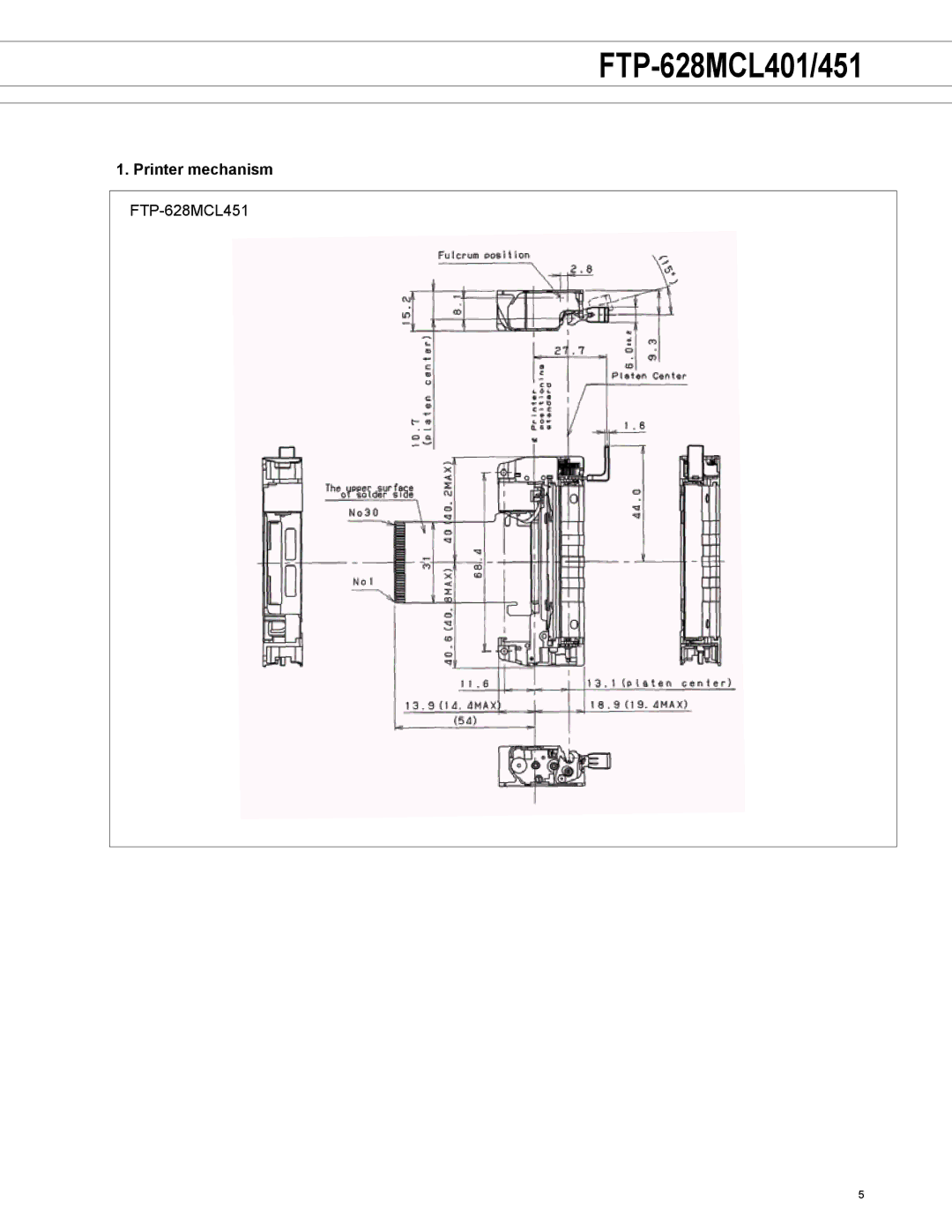 Fujitsu FTP-628MCL401 manual FTP-628MCL451 