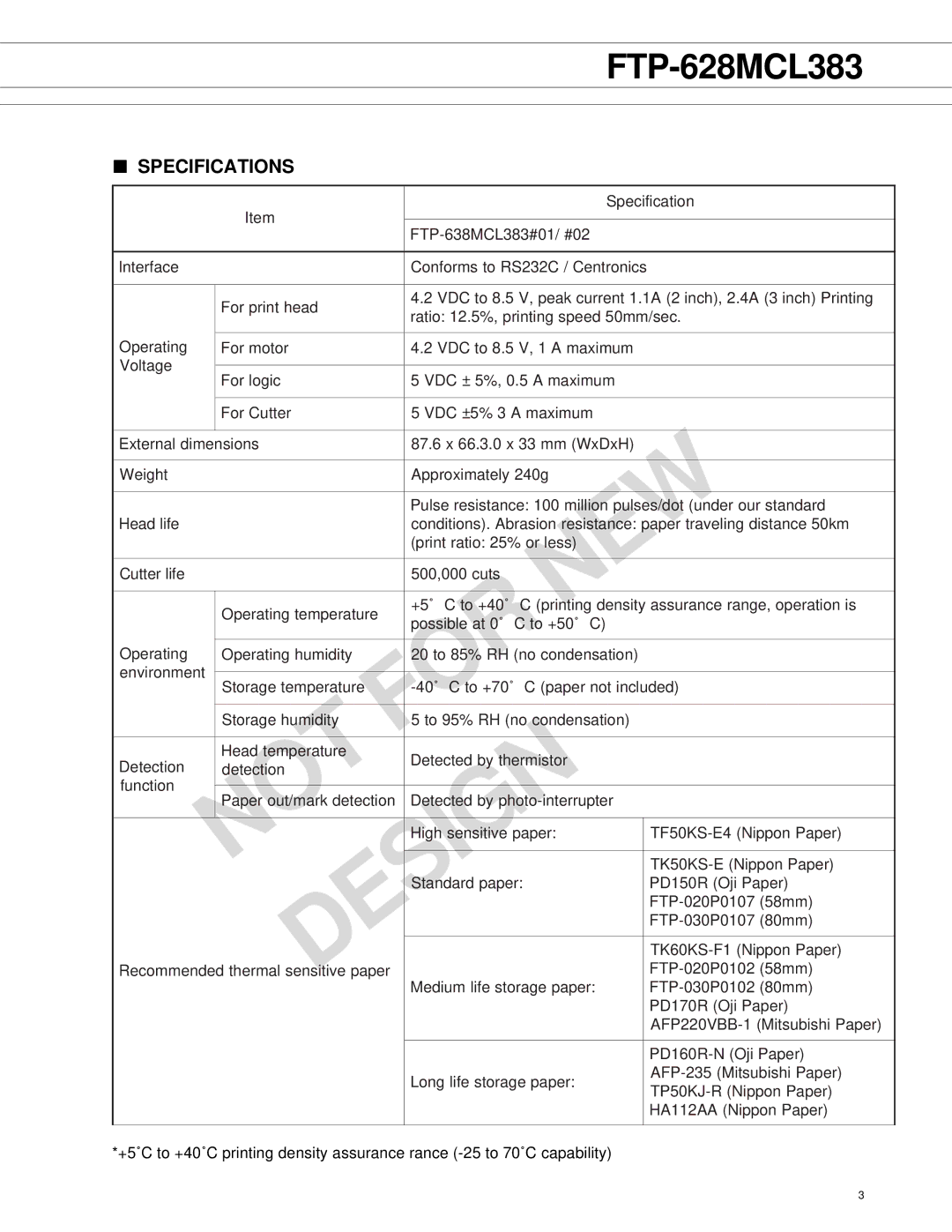 Fujitsu FTP628 MCL383 manual For 