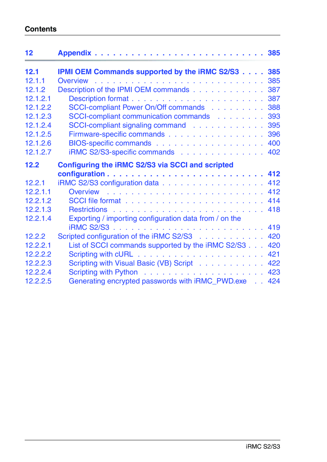 Fujitsu IRMC S2/S3 manual Appendix Ipmi OEM Commands supported by the iRMC S2/S3 