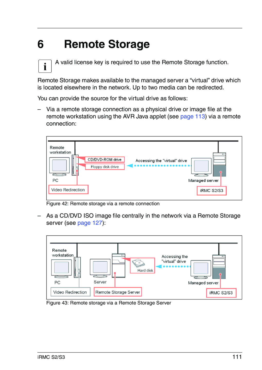 Fujitsu IRMC S2/S3 manual Remote Storage, 111 