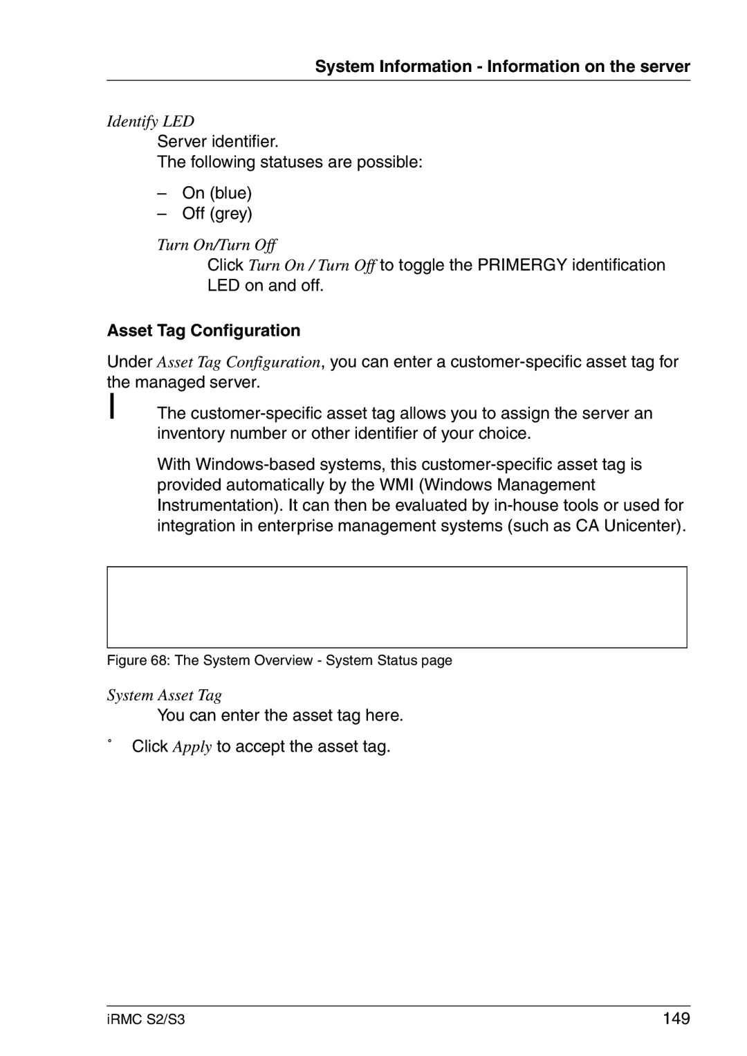 Fujitsu IRMC S2/S3 manual Asset Tag Configuration, 149 