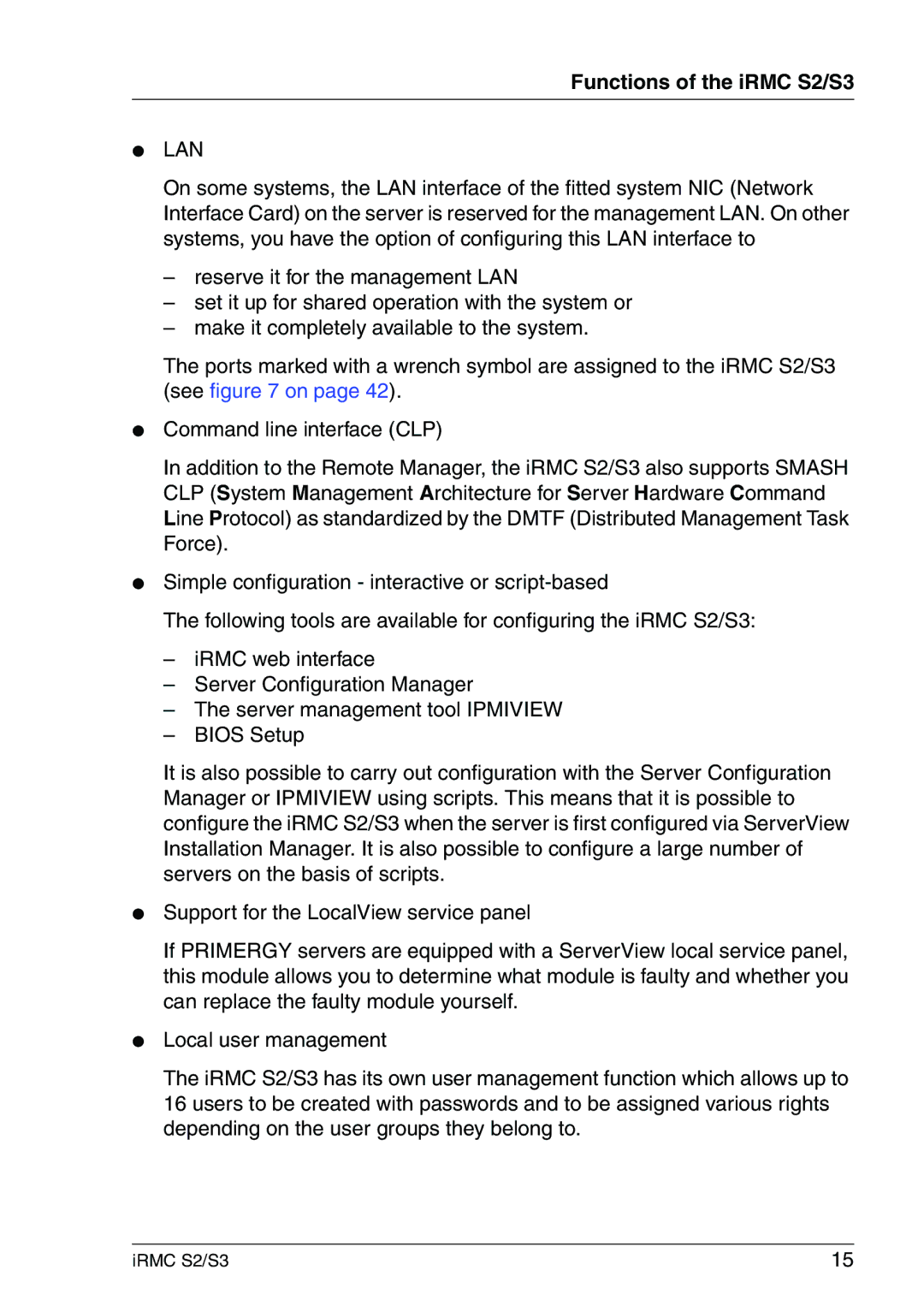 Fujitsu IRMC S2/S3 manual Lan 