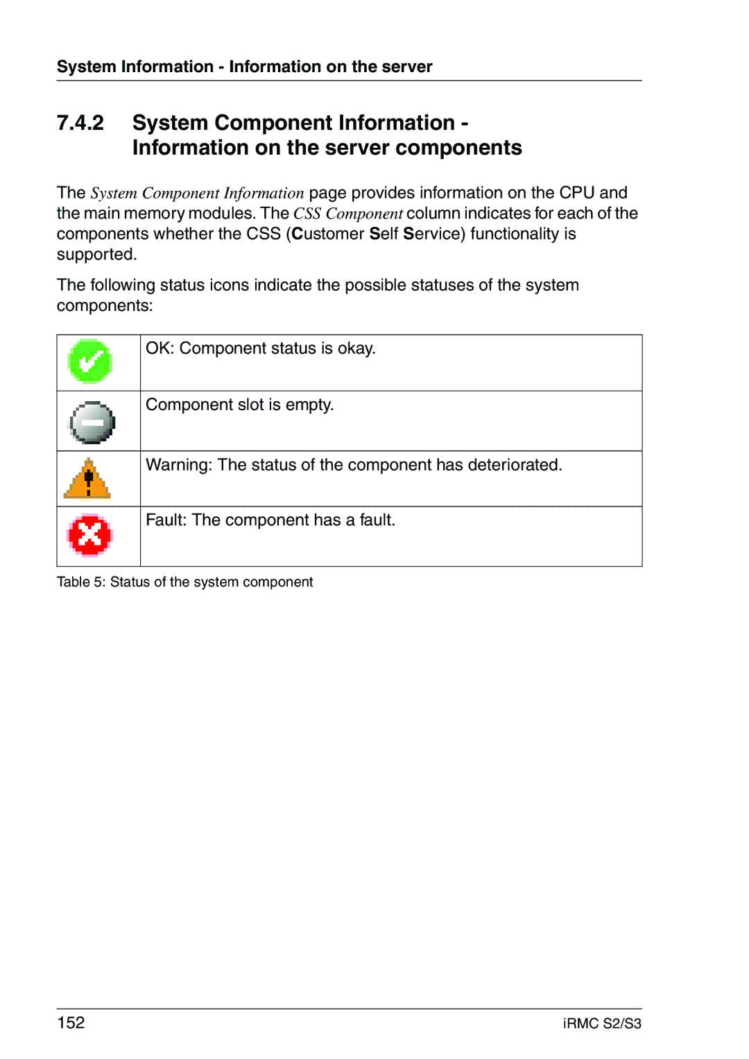 Fujitsu IRMC S2/S3 manual 152 