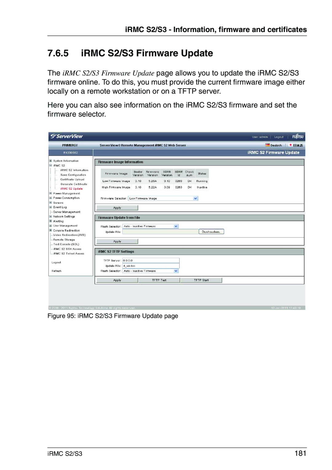 Fujitsu manual IRMC S2/S3 Firmware Update, 181 