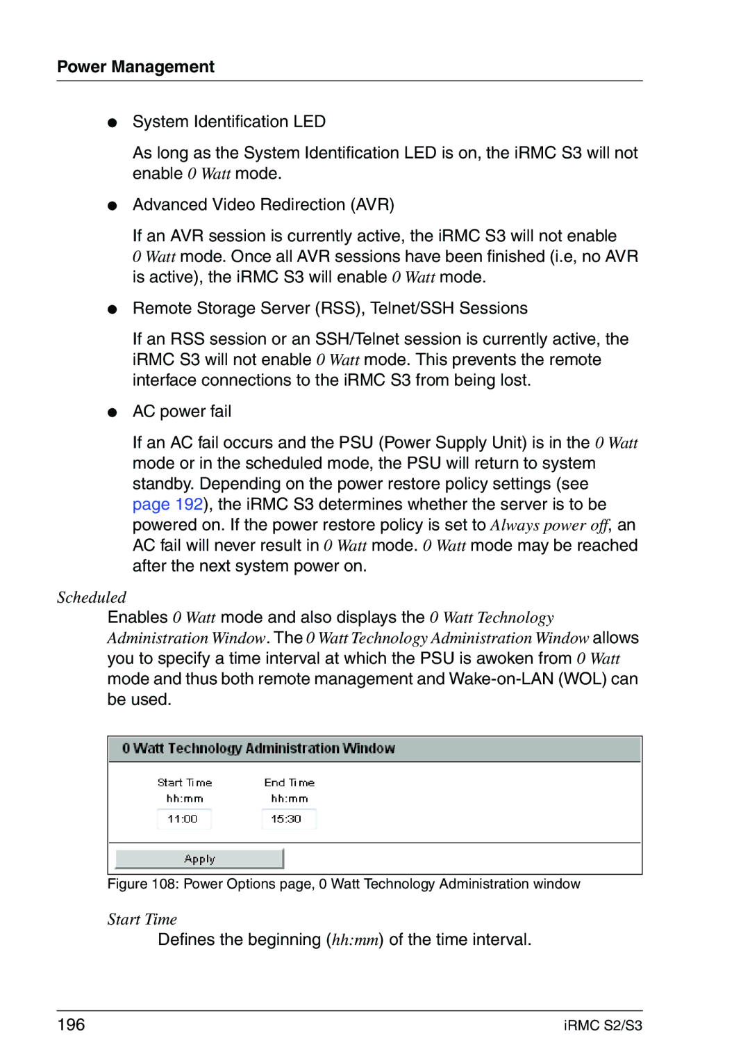 Fujitsu IRMC S2/S3 manual Defines the beginning hhmm of the time interval 196 