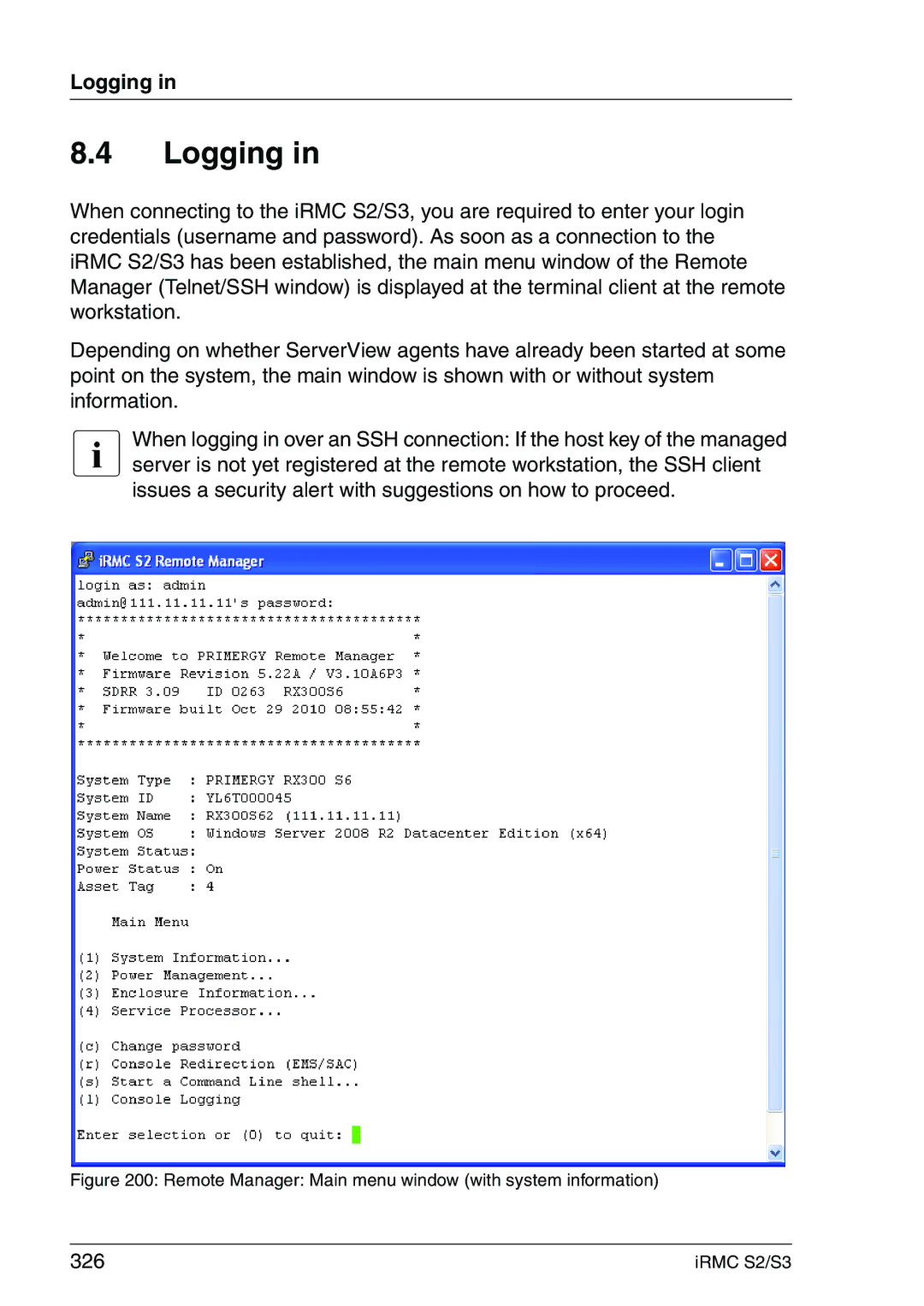 Fujitsu IRMC S2/S3 manual Logging, 326 