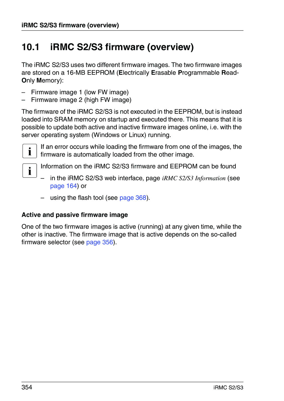 Fujitsu manual IRMC S2/S3 firmware overview, Active and passive firmware image 