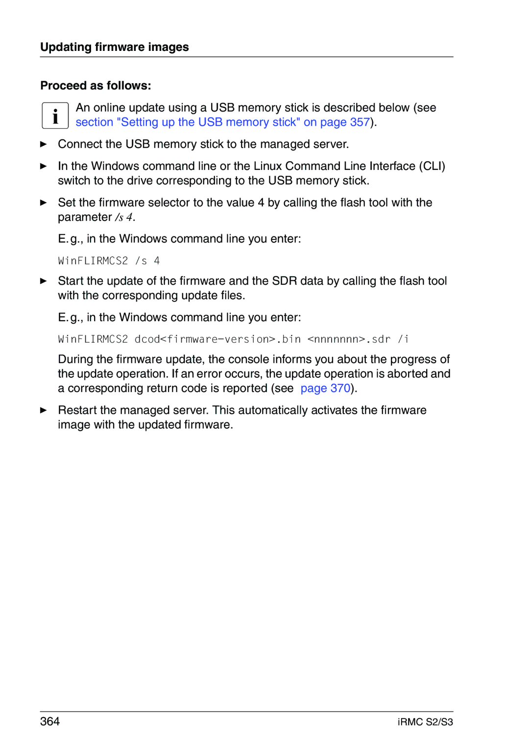 Fujitsu IRMC S2/S3 manual Updating firmware images Proceed as follows 