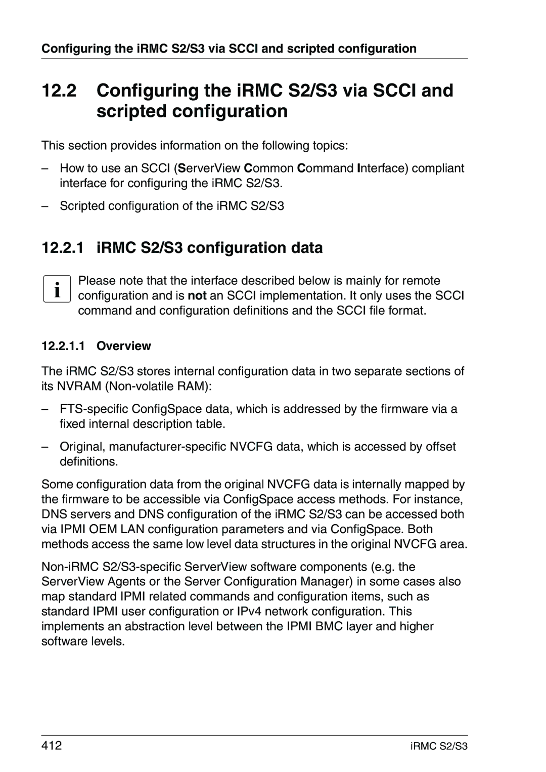 Fujitsu manual IRMC S2/S3 configuration data, Overview 