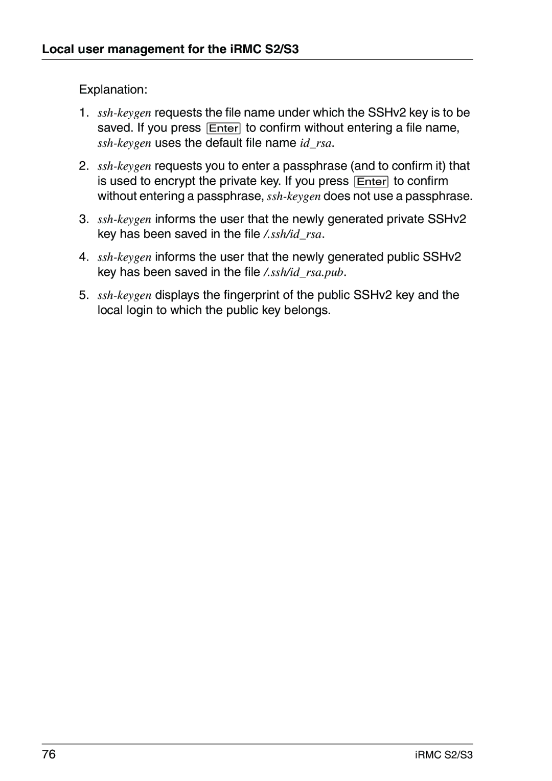 Fujitsu IRMC S2/S3 manual Local user management for the iRMC S2/S3 