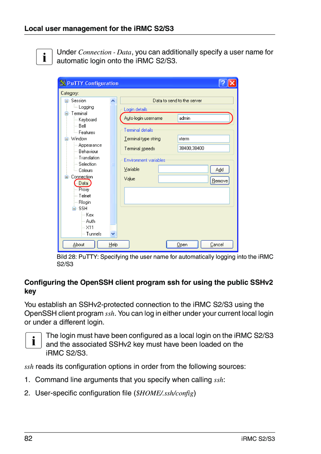 Fujitsu IRMC S2/S3 manual Local user management for the iRMC S2/S3 