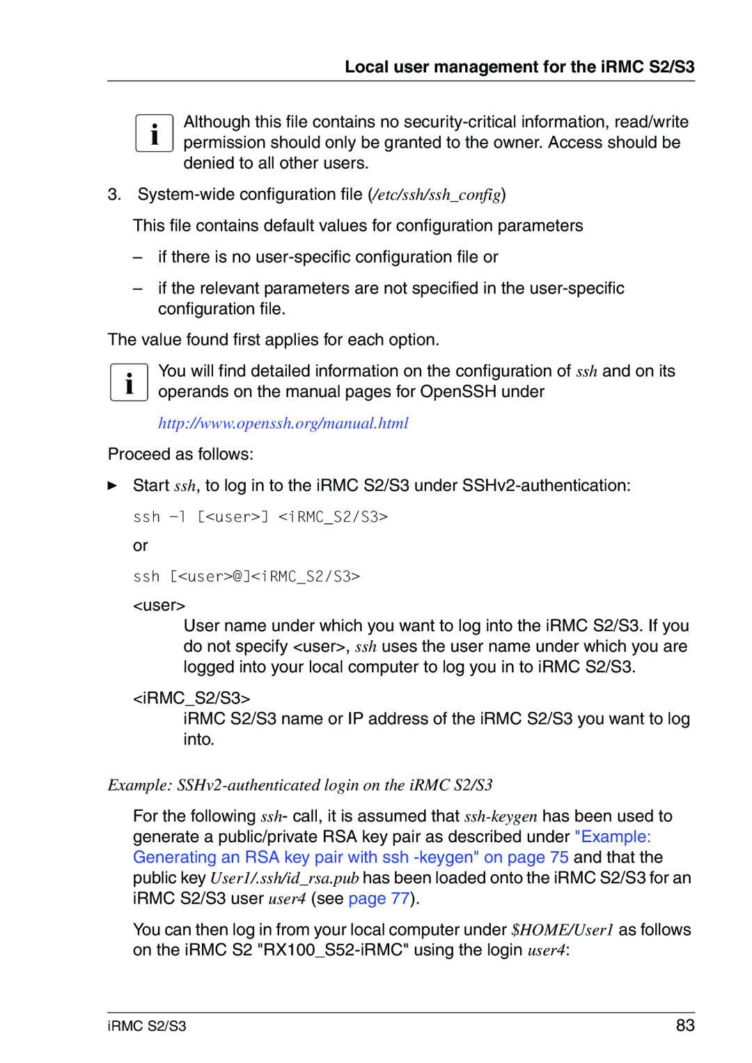 Fujitsu IRMC S2/S3 manual User 