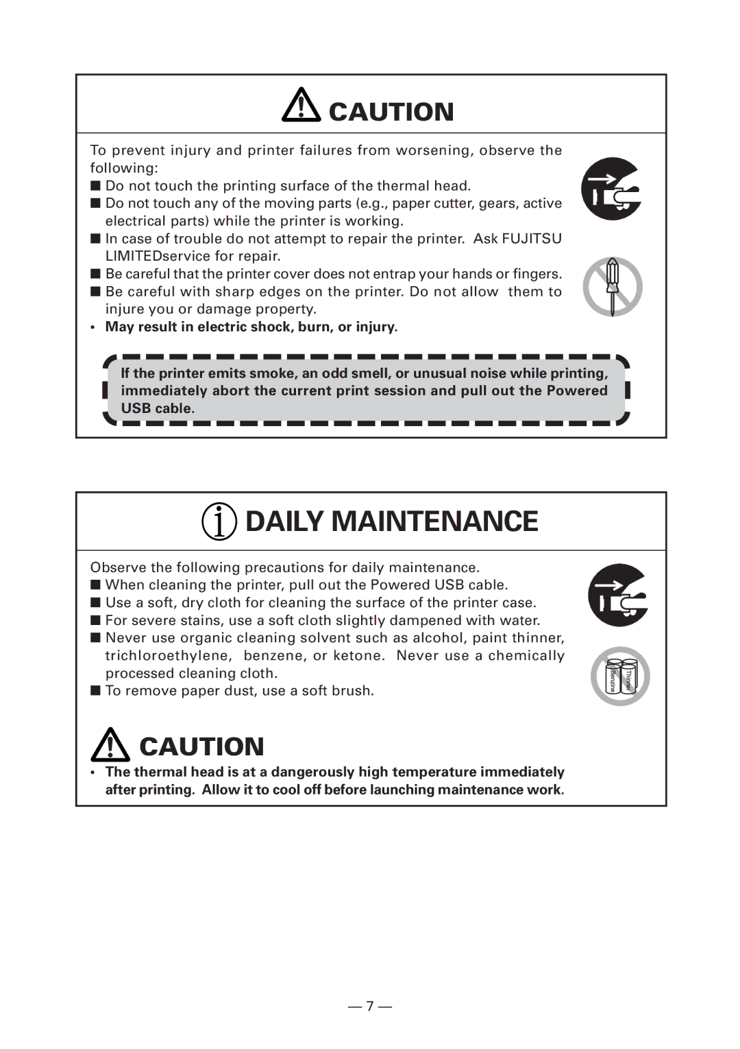 Fujitsu KD96009-0648 user manual Daily Maintenance 