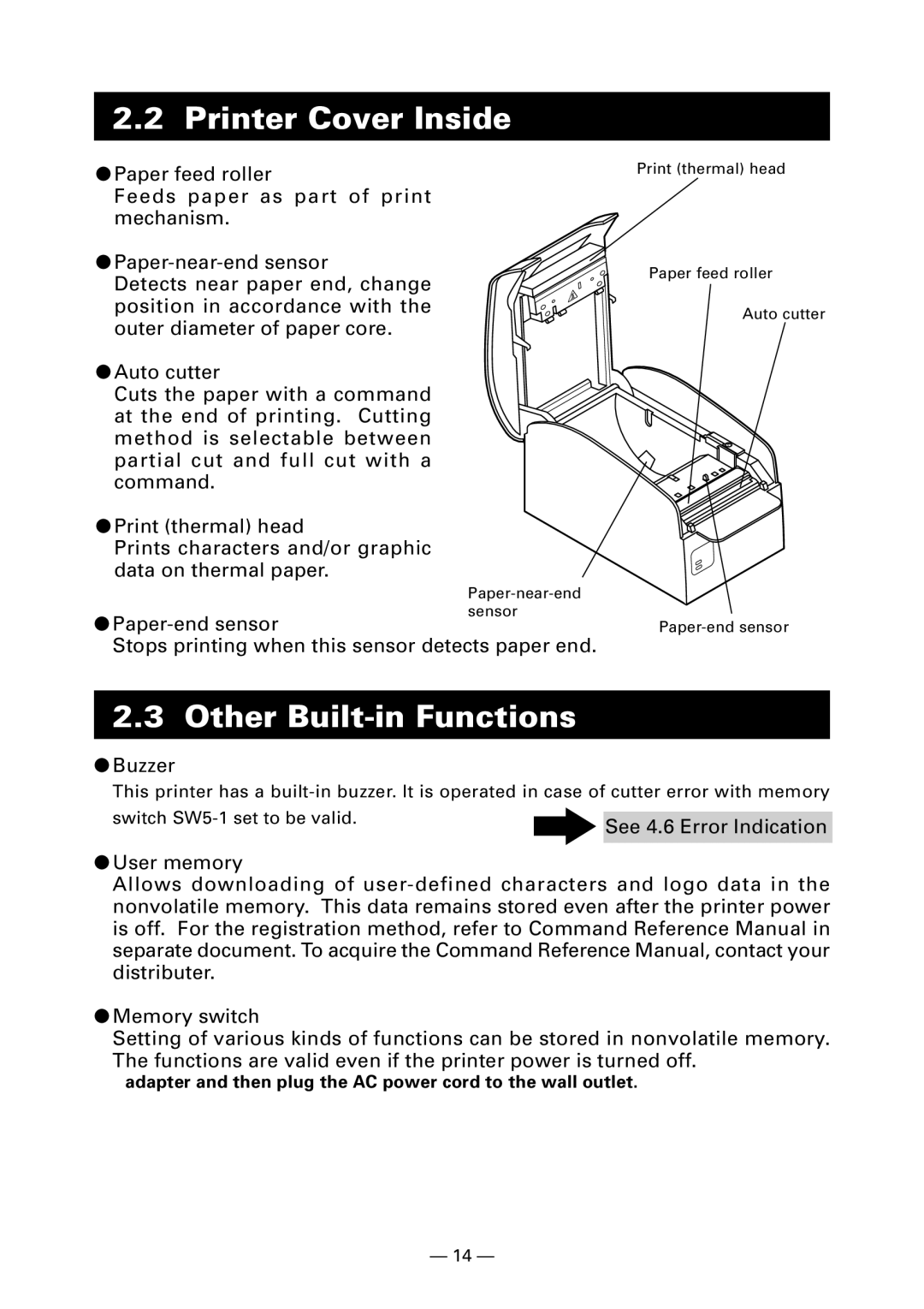 Fujitsu KD96009-0648 user manual Printer Cover Inside, Other Built-in Functions 