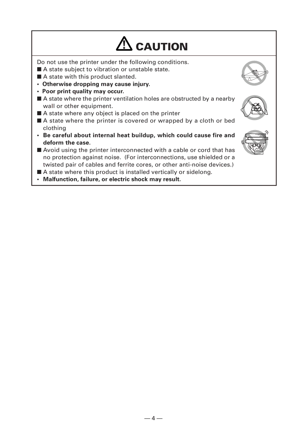 Fujitsu KD96009-0648 user manual Malfunction, failure, or electric shock may result 